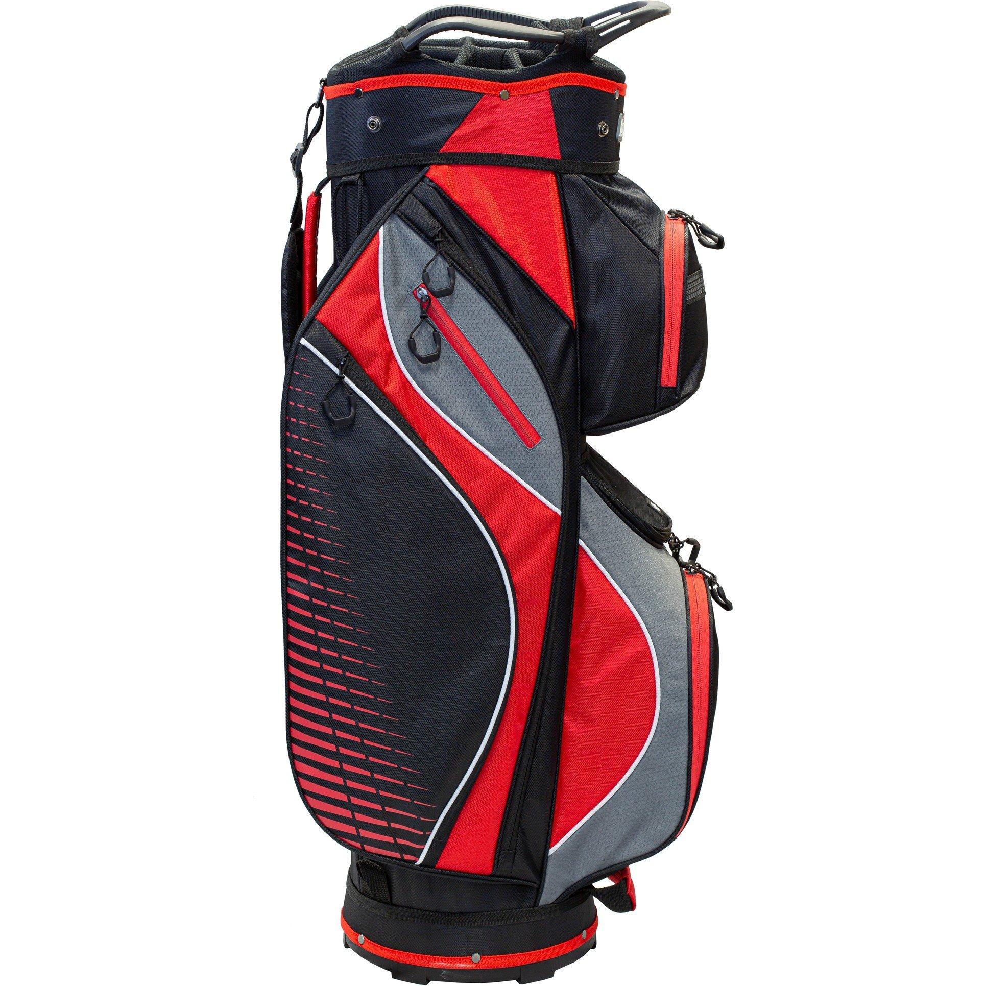 Black/Red - Longridge - Longridge Deluxe Lite Cart Bag - 3
