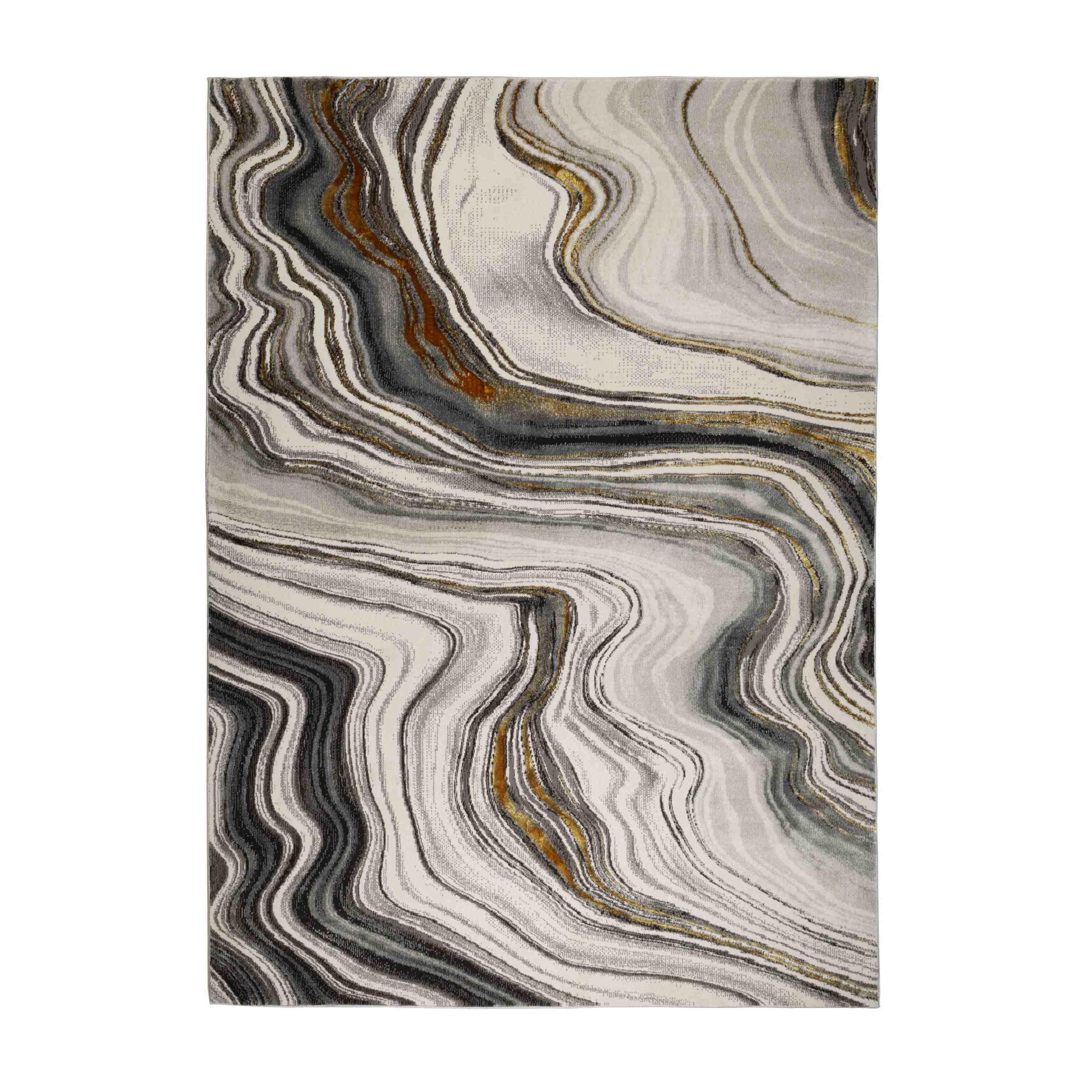 Black/Gold - Homemaker - Dusk Black Gold Watercolour Rug - 2