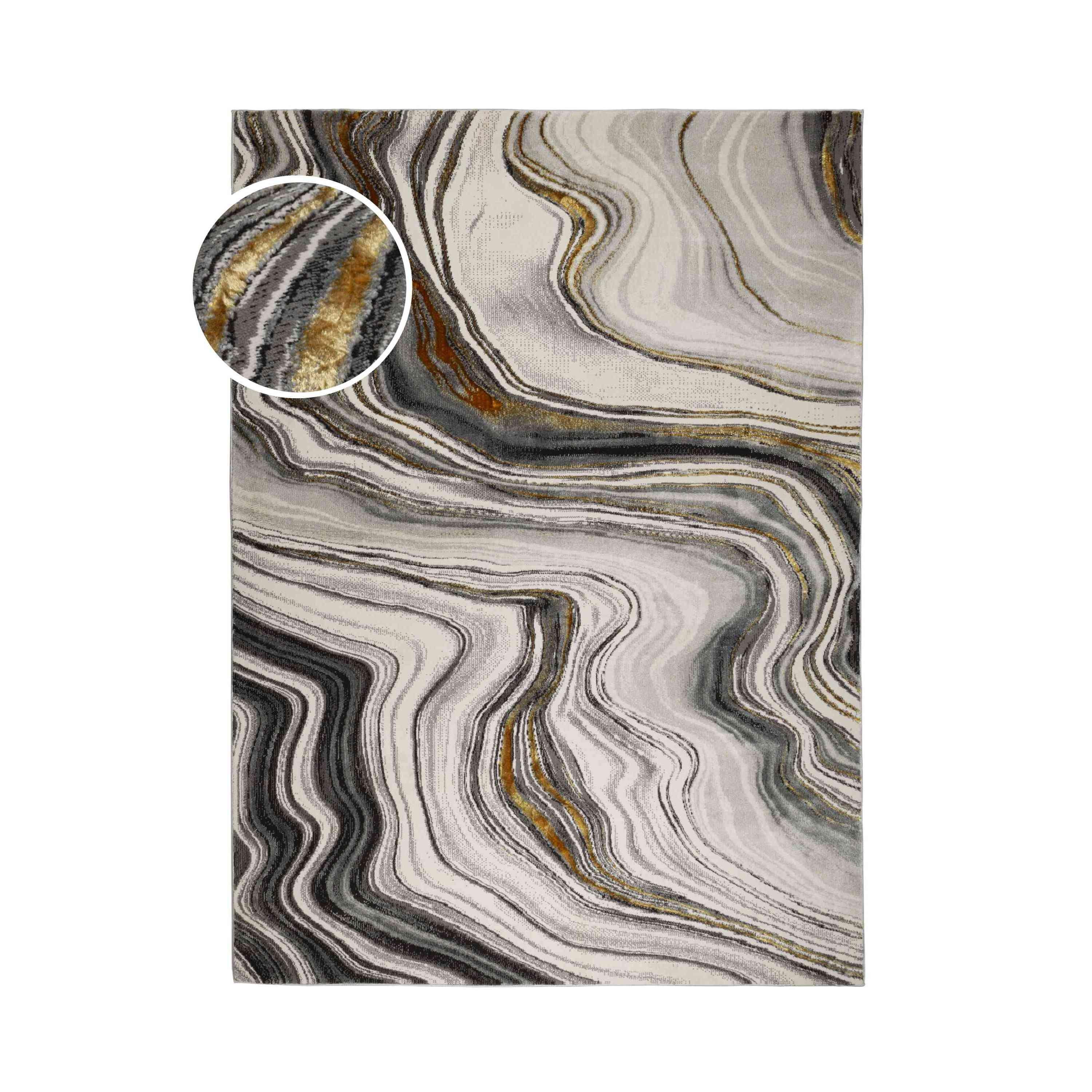 Black/Gold - Homemaker - Dusk Black Gold Watercolour Rug - 3
