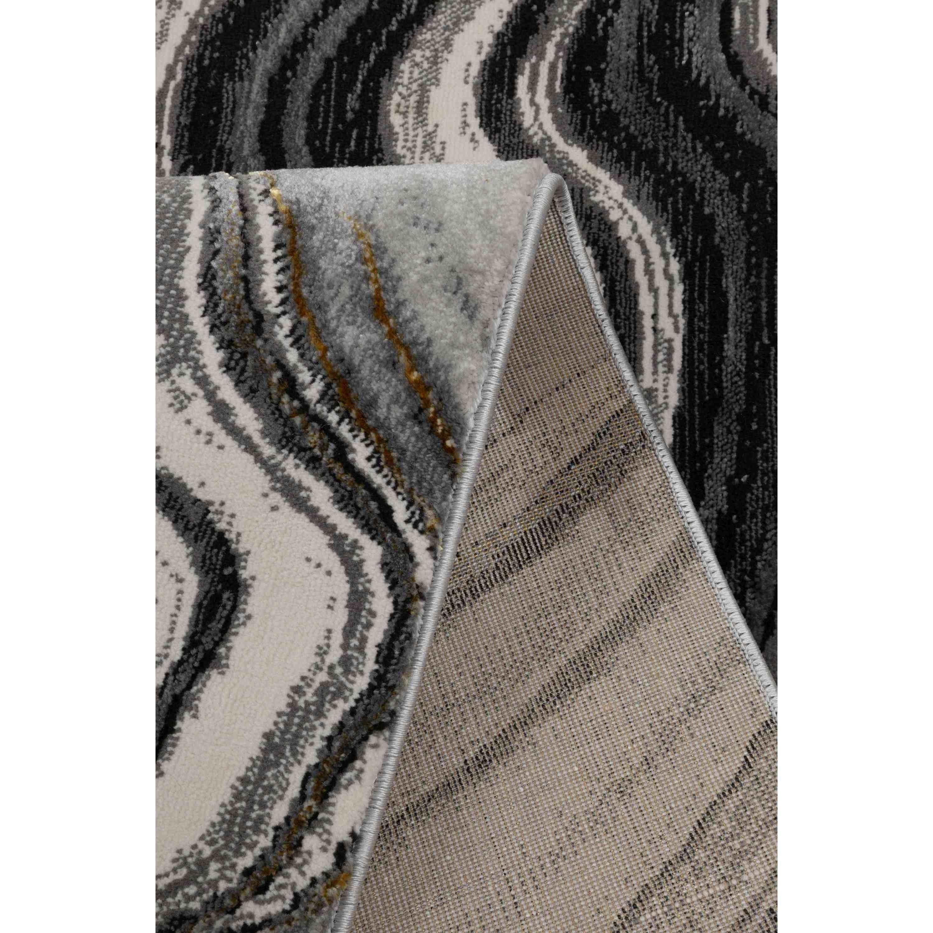Black/Gold - Homemaker - Dusk Black Gold Watercolour Rug - 6