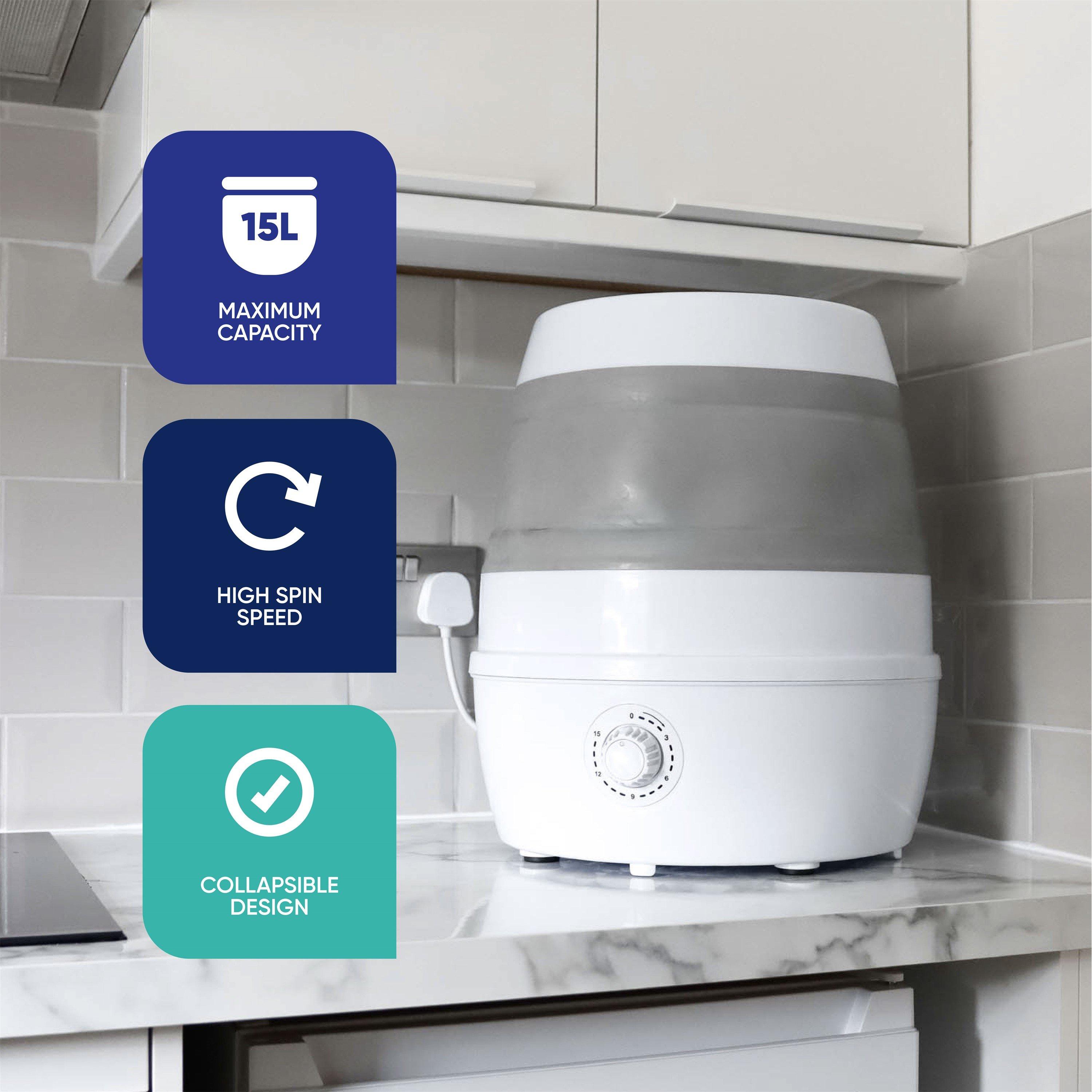 White - Streetwize - 15-litre Collapsible Washing Machine - 3