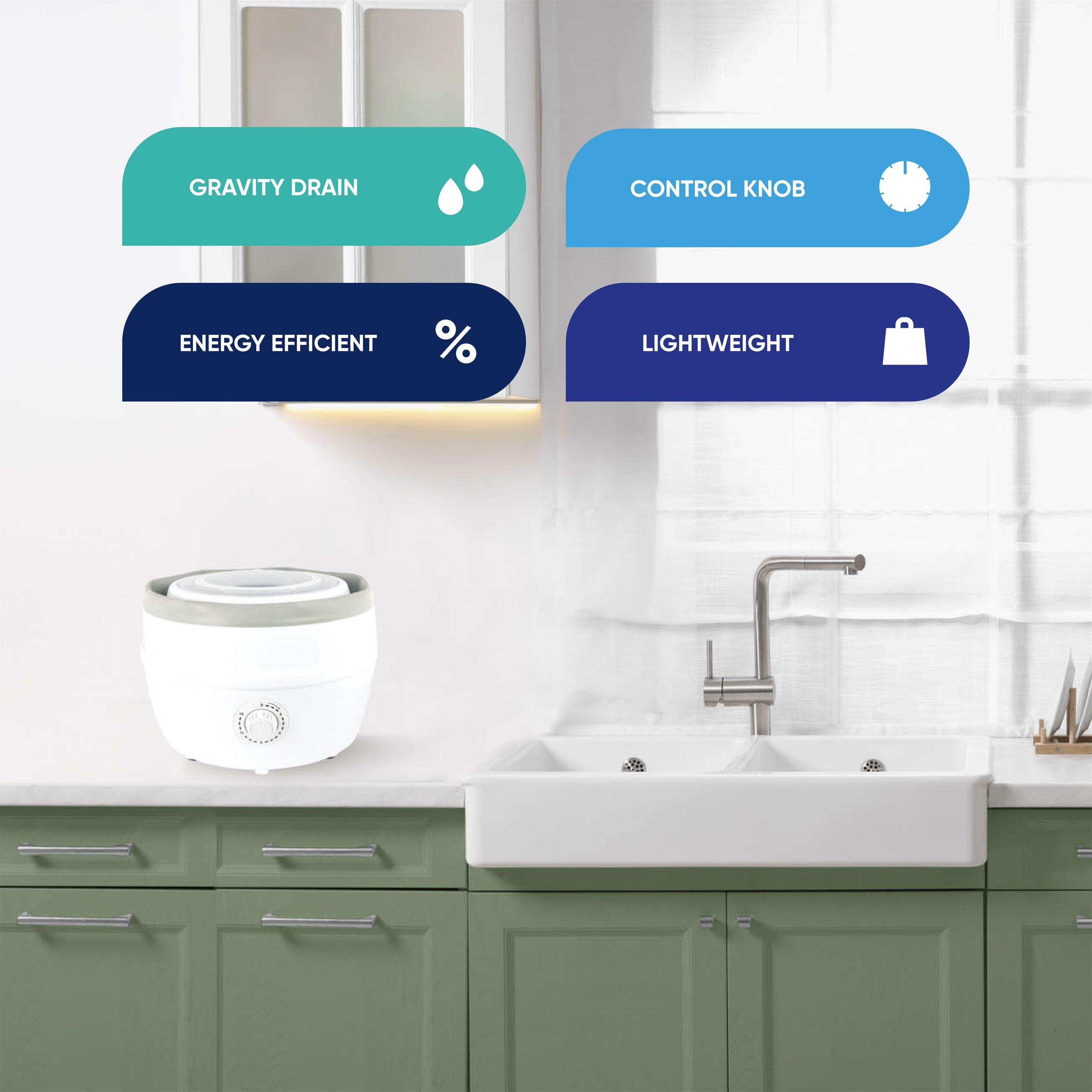 White - Streetwize - 15-litre Collapsible Washing Machine - 7