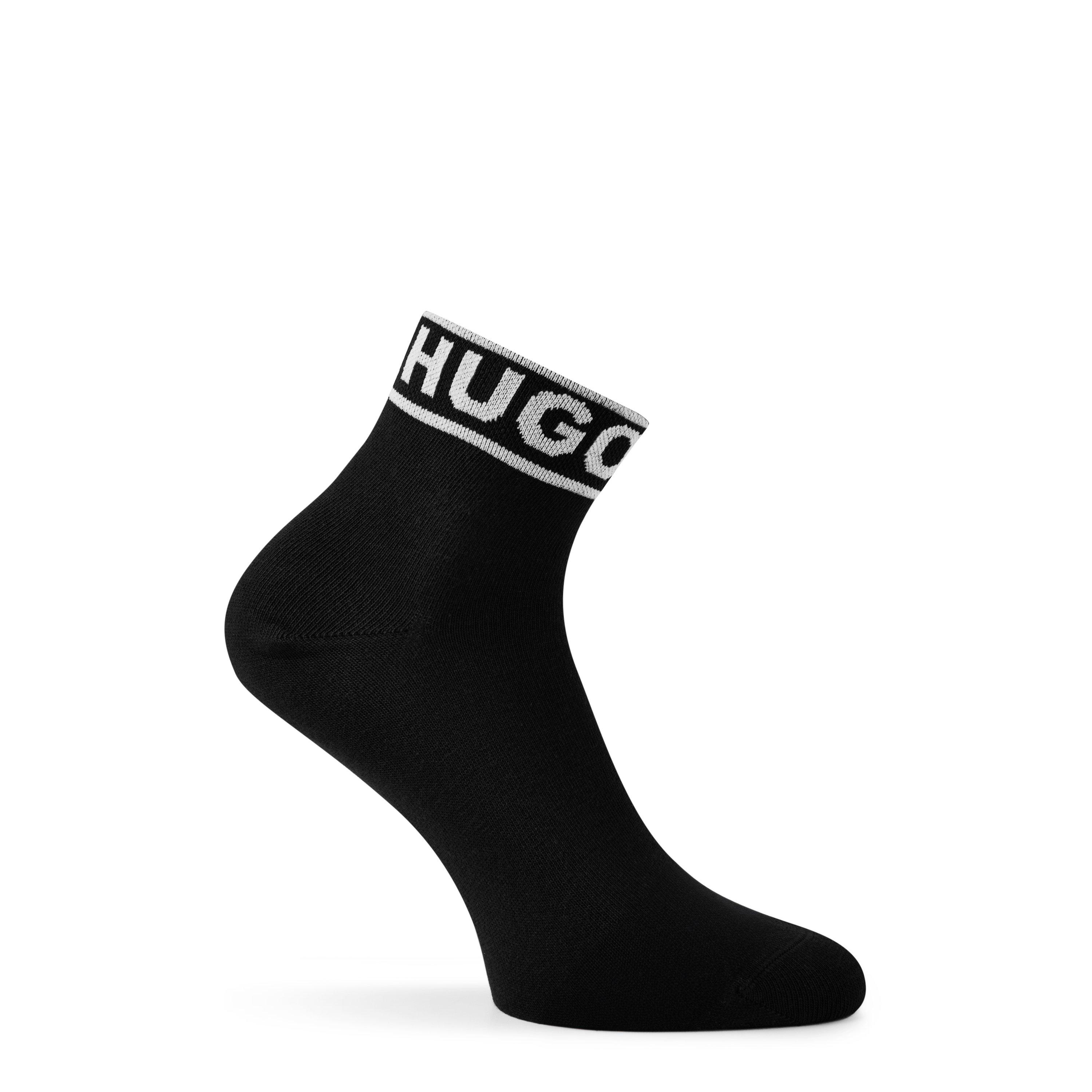 Black 001 - Hugo - 2 Pack Logo Ankle Socks - 2