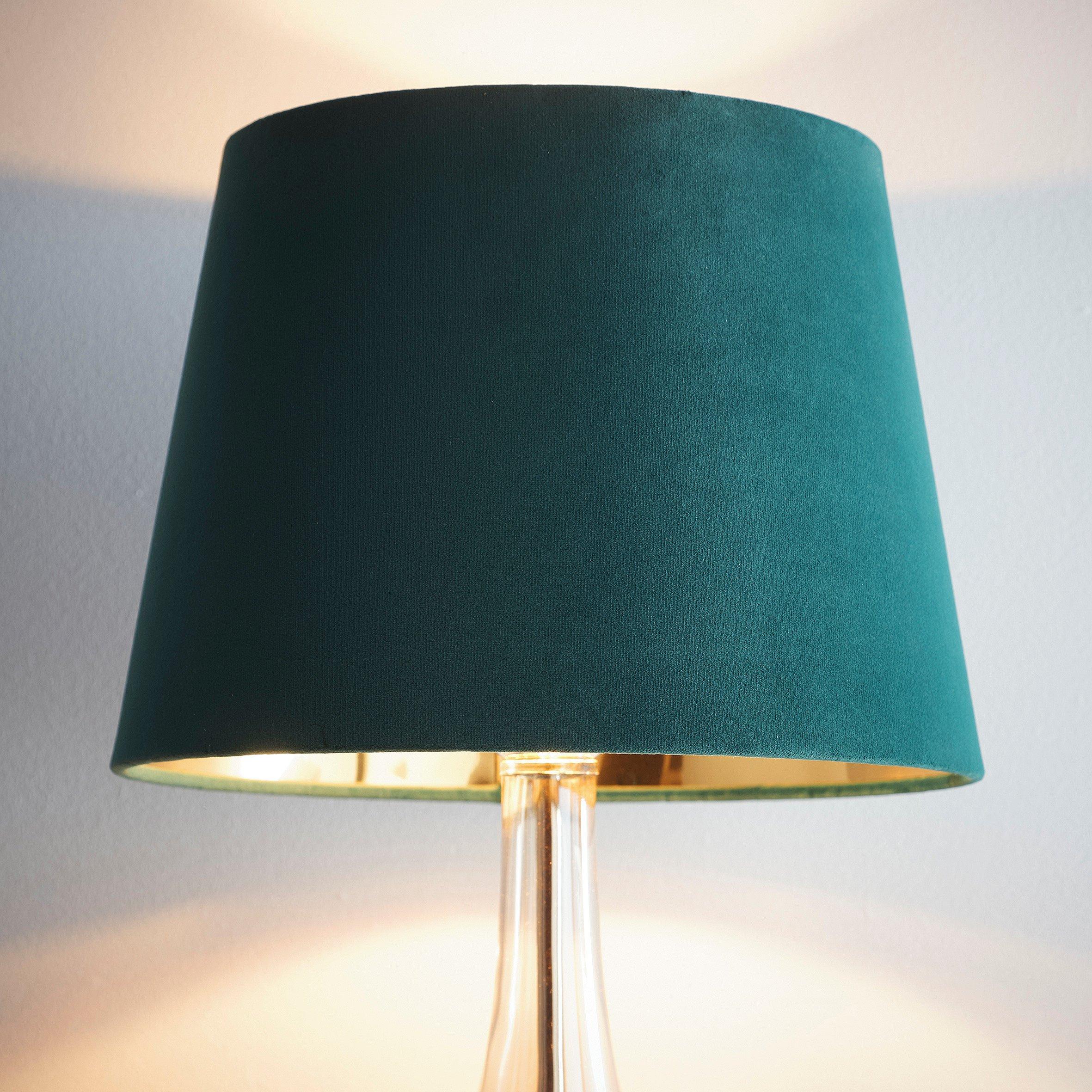Green - K Living - Green Velvet Empire Light Shade Gold Inner - 2