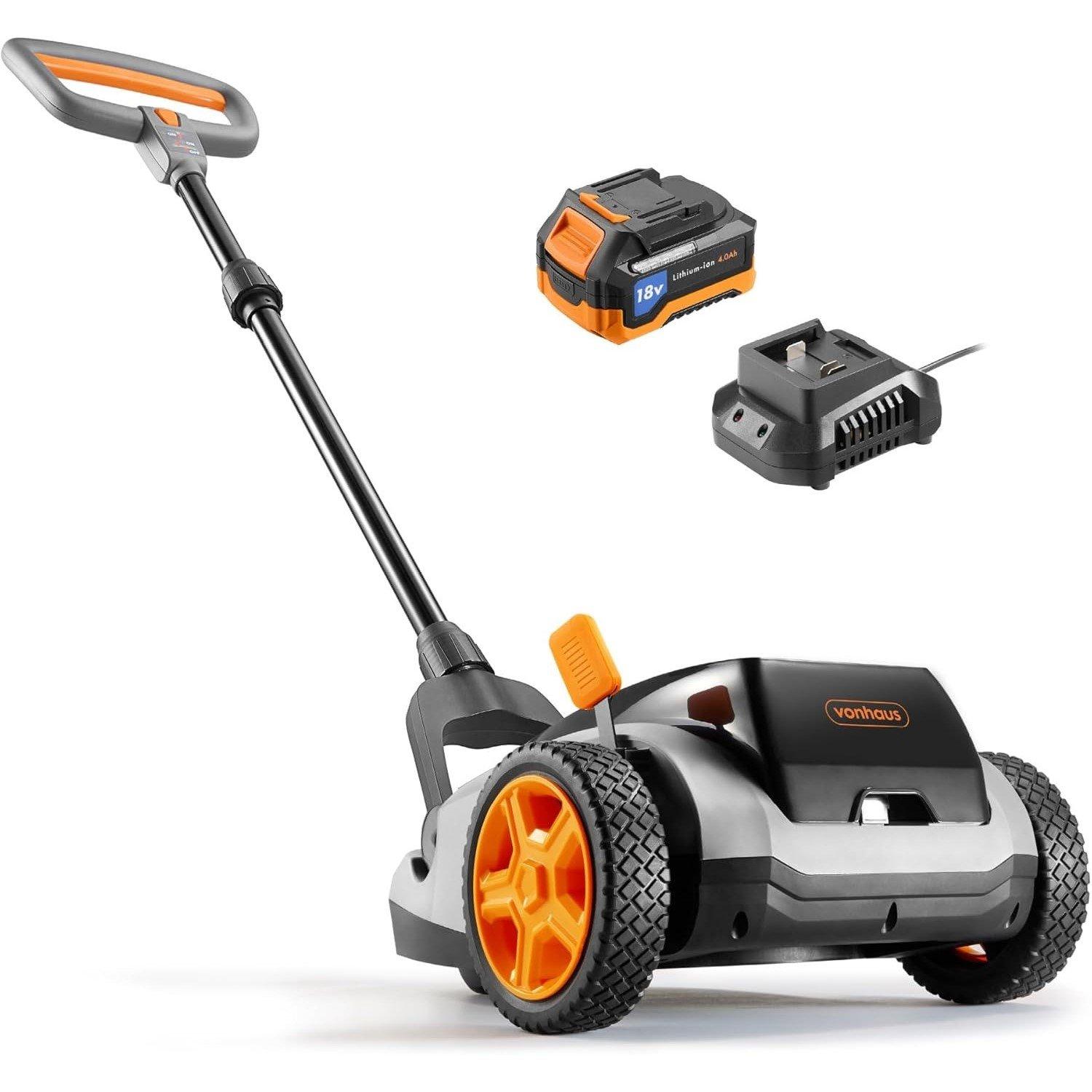 Vonhaus  18V Cordless Mini Lawn Mower - Grey