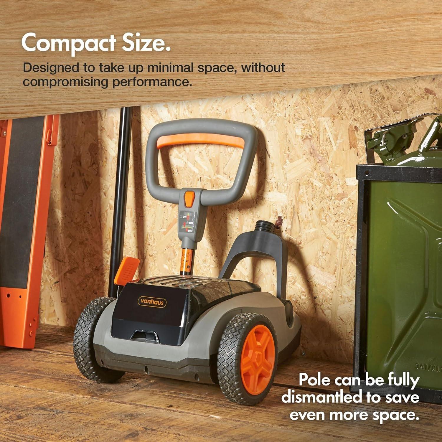 Grey - VonHaus - 18V Cordless Mini Lawn Mower - 7