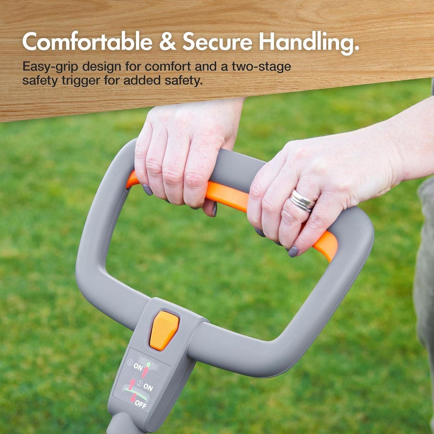 Grey - VonHaus - 18V Cordless Mini Lawn Mower - 8