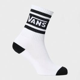Vans Drop V Logo Crew Sock White/Bl Boys