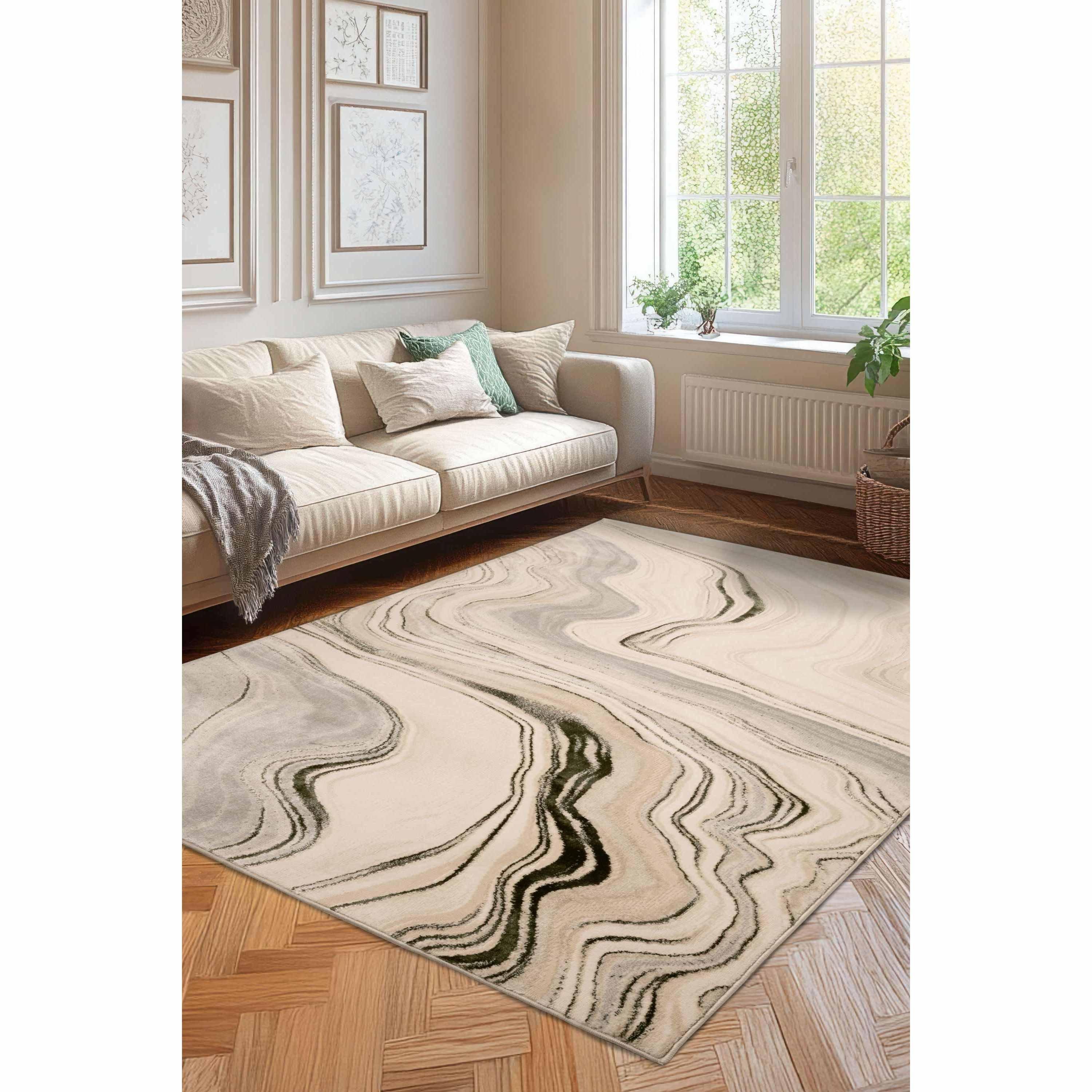 Green - Homemaker - Dusk Green Watercolour Rug - 1