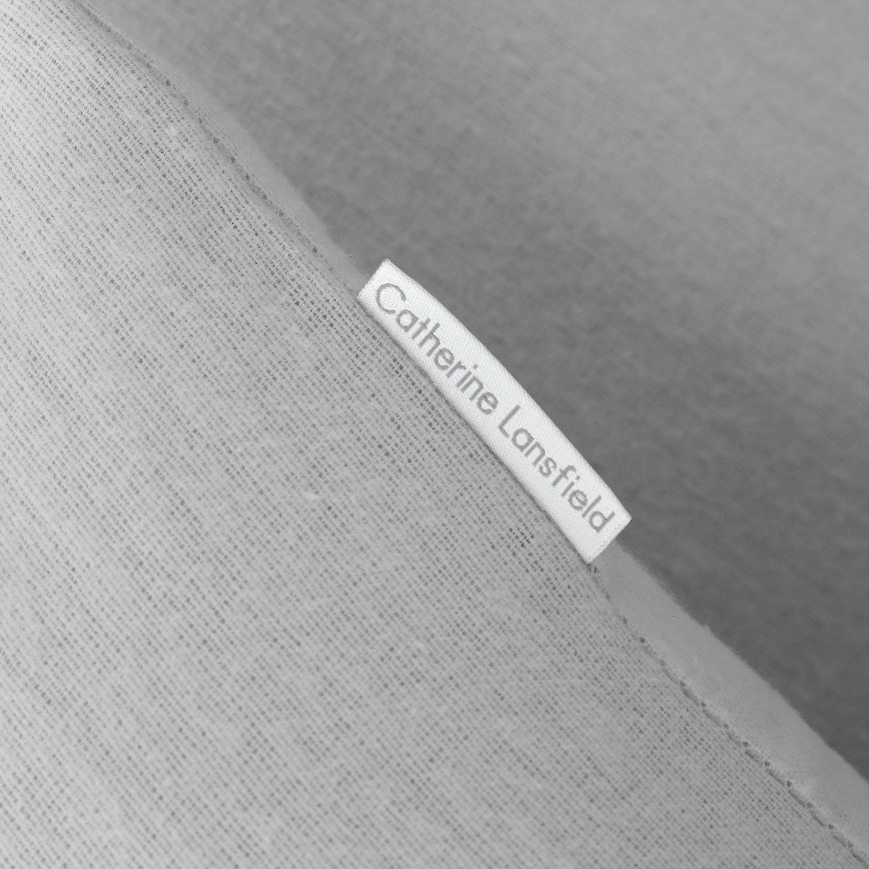 Grey - Catherine Lansfield - Brushed Cotton Duvet Cover Set - 3
