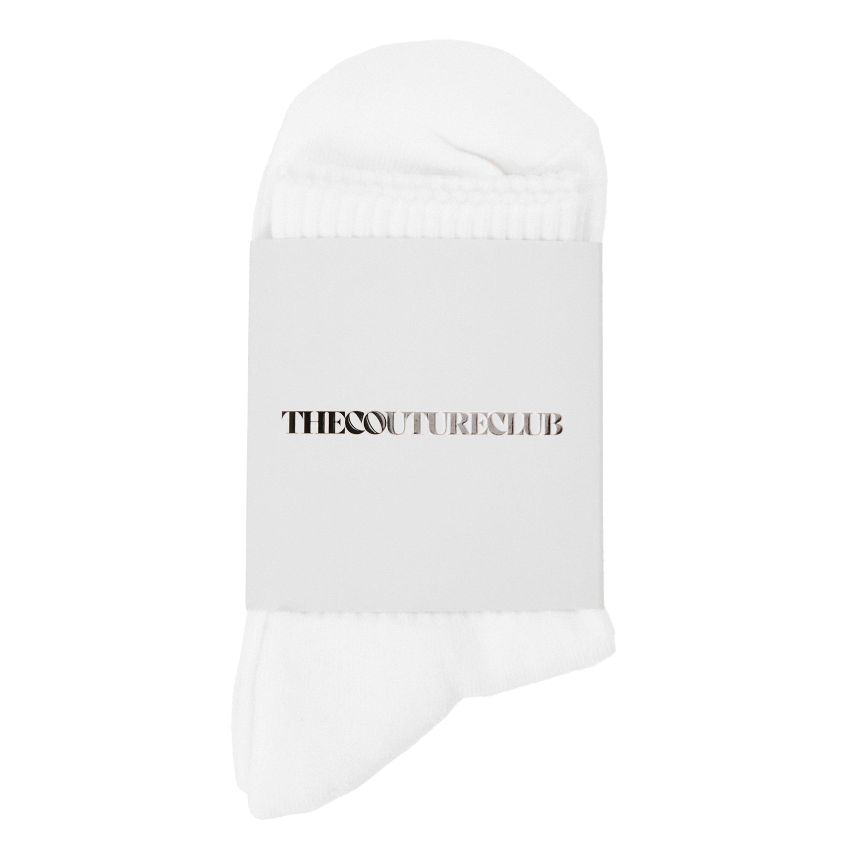 White - The Couture Club - Womens Emblem Sport Socks - 1