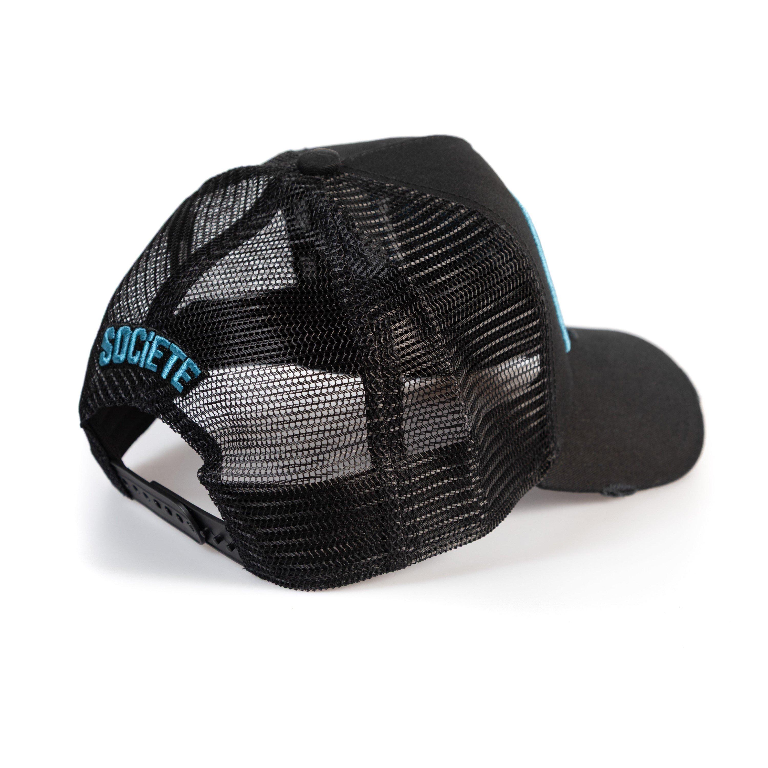 Blue Steel - Societe Noir - Men's Script Mesh Trucker Cap - 2