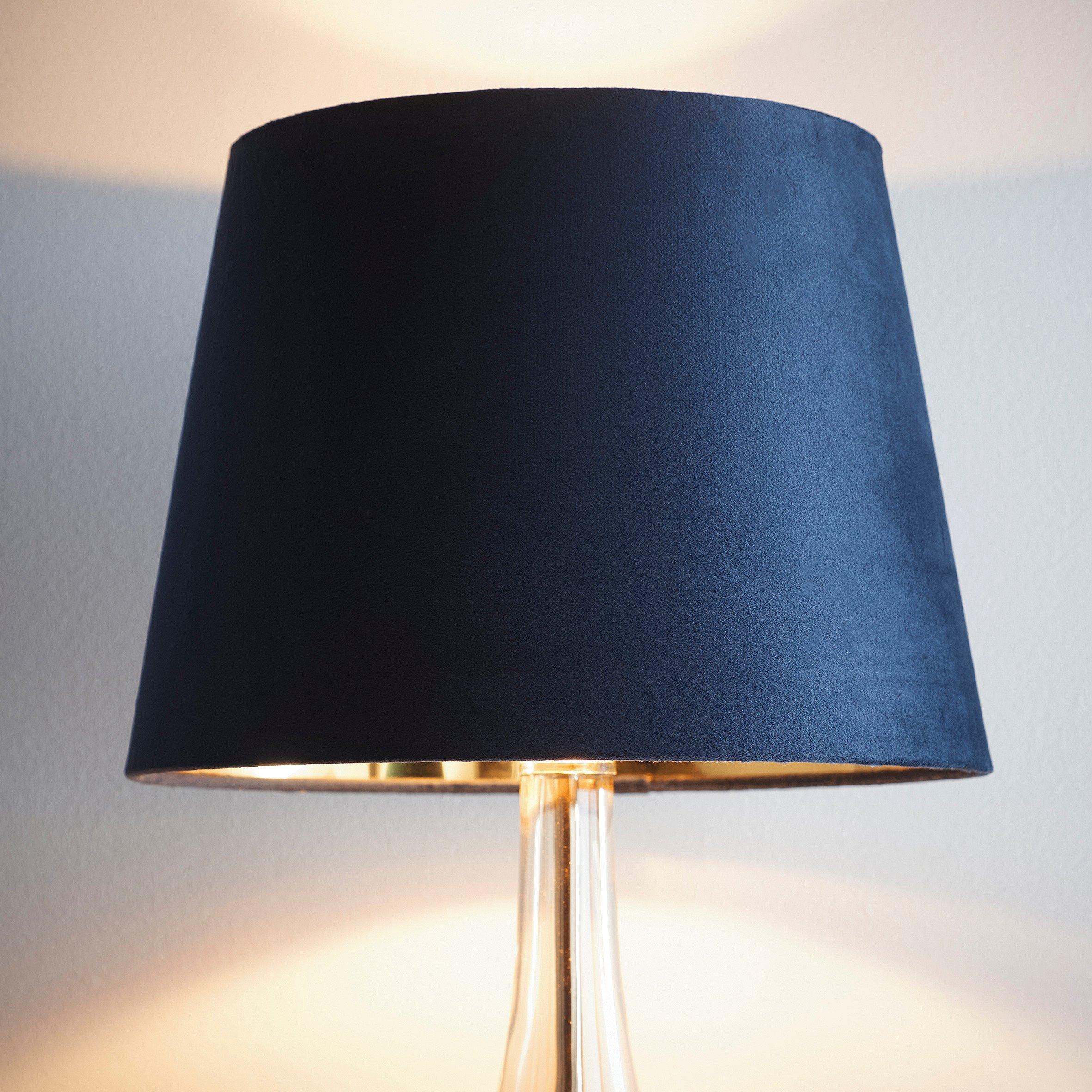 Navy - K Living - Navy Velvet Empire Light Shade Gold Inner - 2