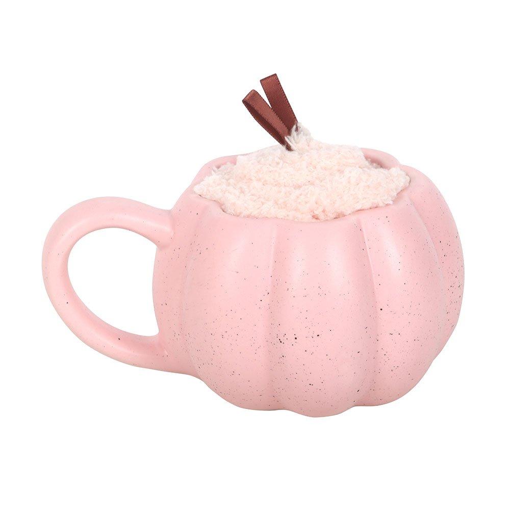 Pink - Something Different - Pink Pumpkin Mug and Socks Set - 2