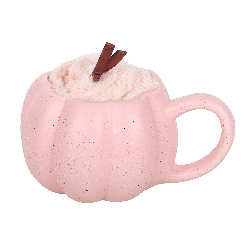 Pink - Something Different - Pink Pumpkin Mug and Socks Set - 3