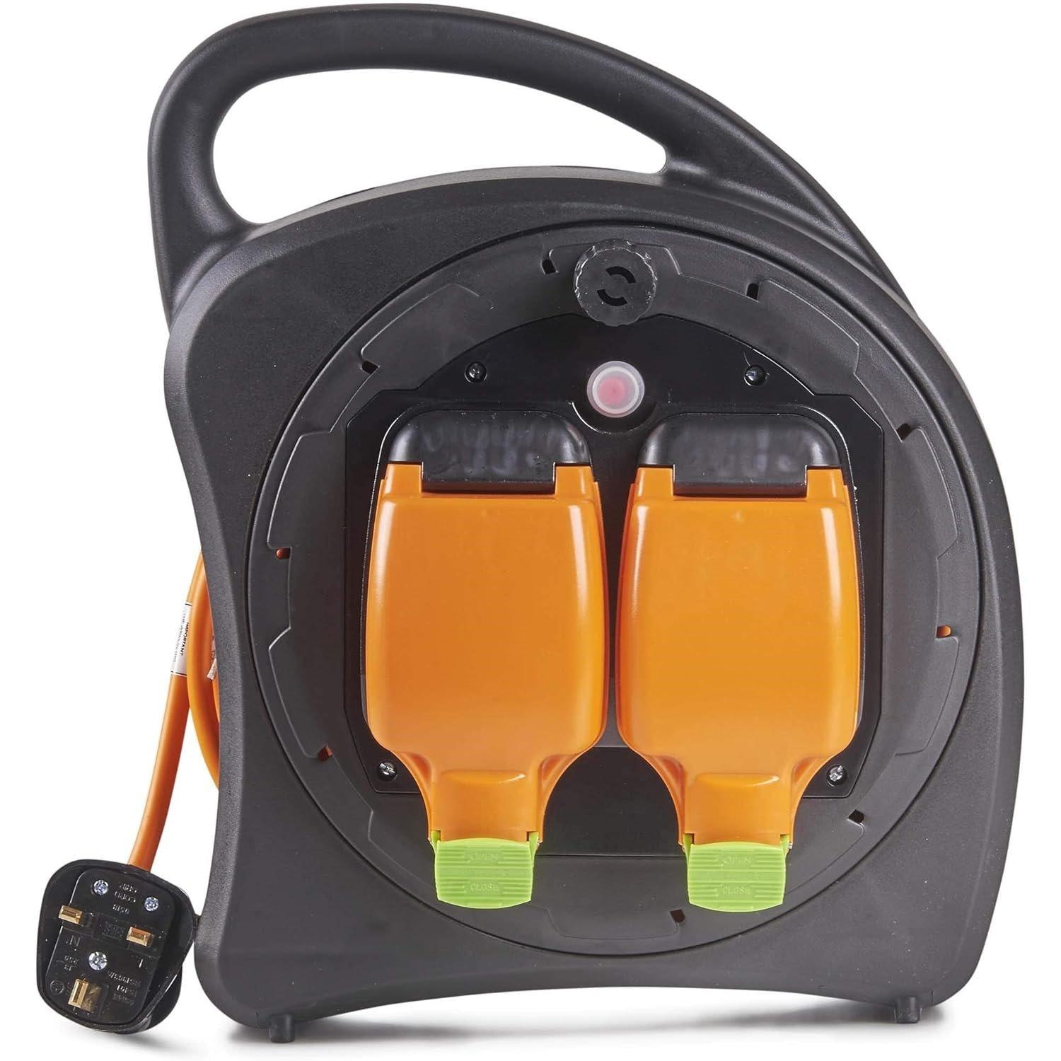 Orange - VonHaus - VonHaus 25M Double Socket Weatherproof Extension - 6