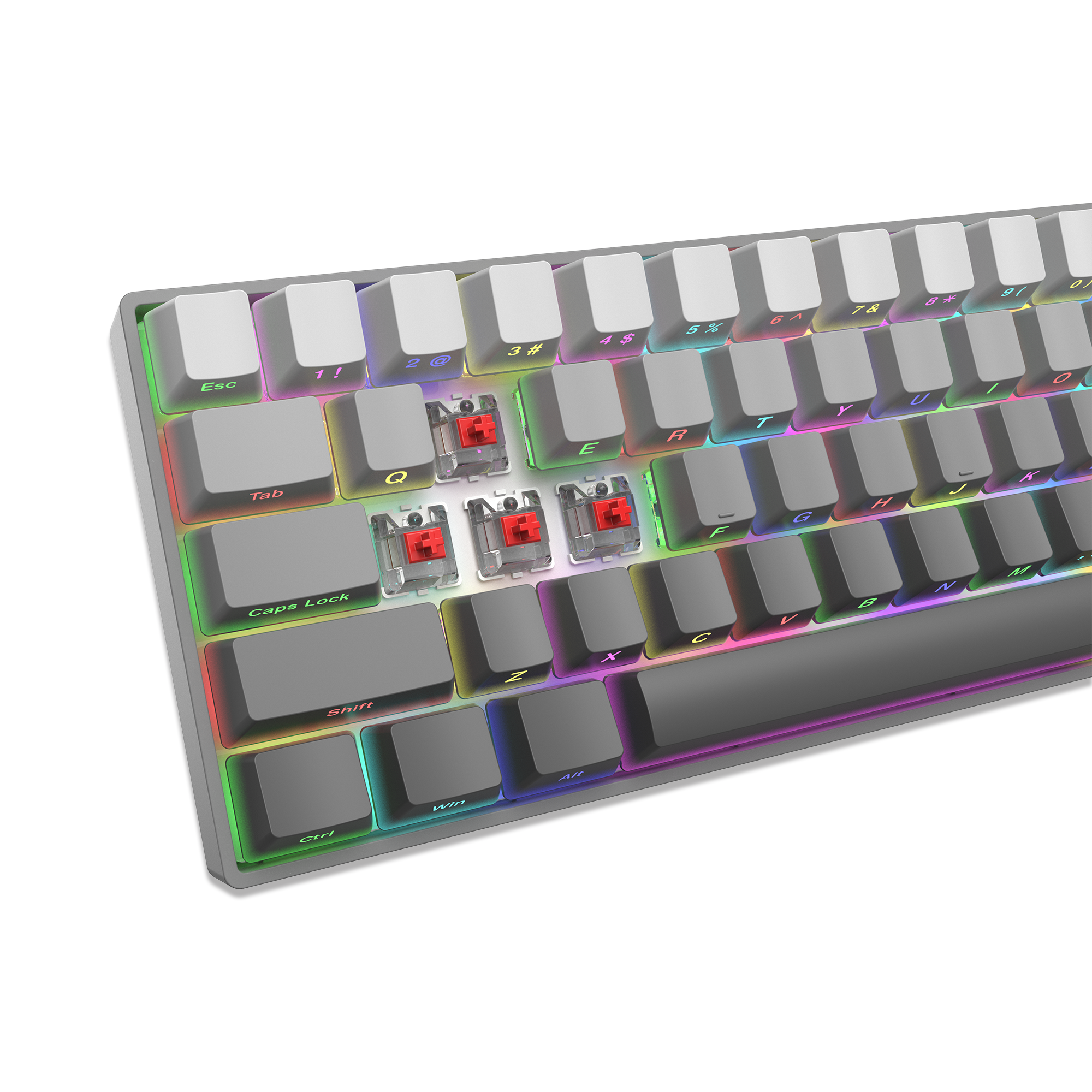 Black - White Shark - Nunchaku Gaming Keyboard - 6