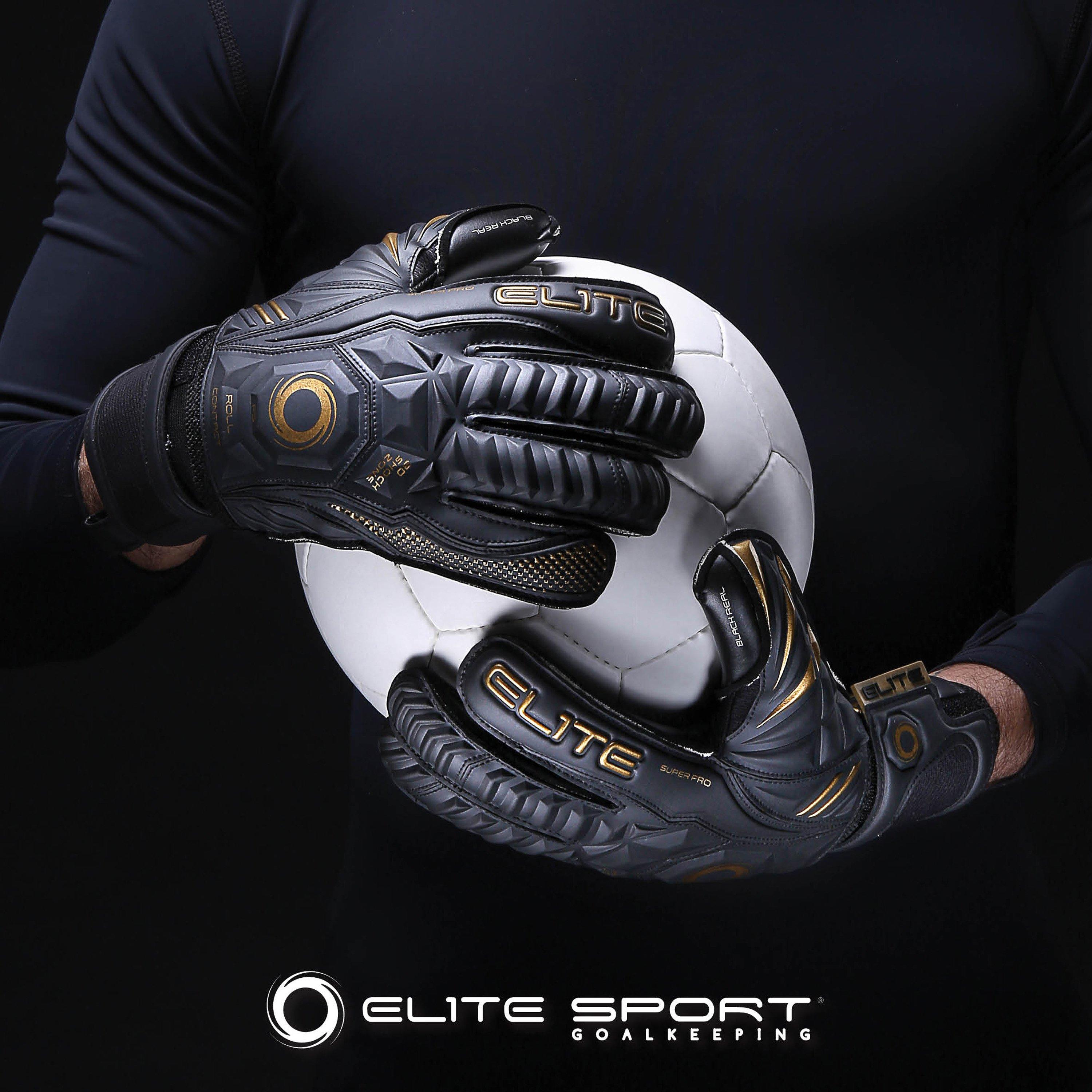 Black Real - Elite - Elite Sports Black Real Goalkeeping Gloves - 6