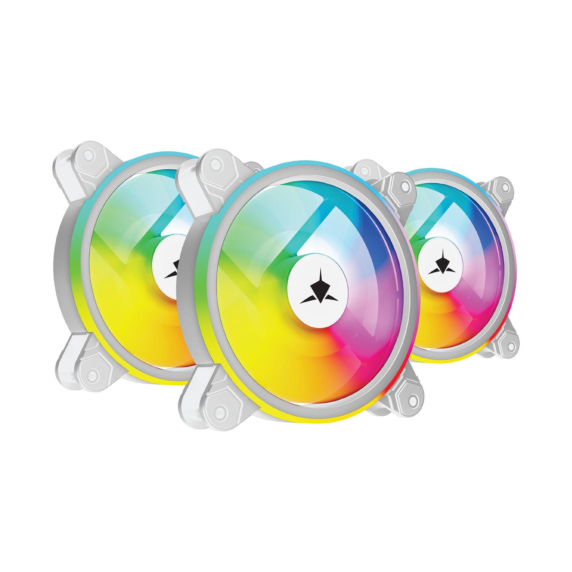 White - White Shark - Nebula-2 PC LED Fans Set of 3 - 2