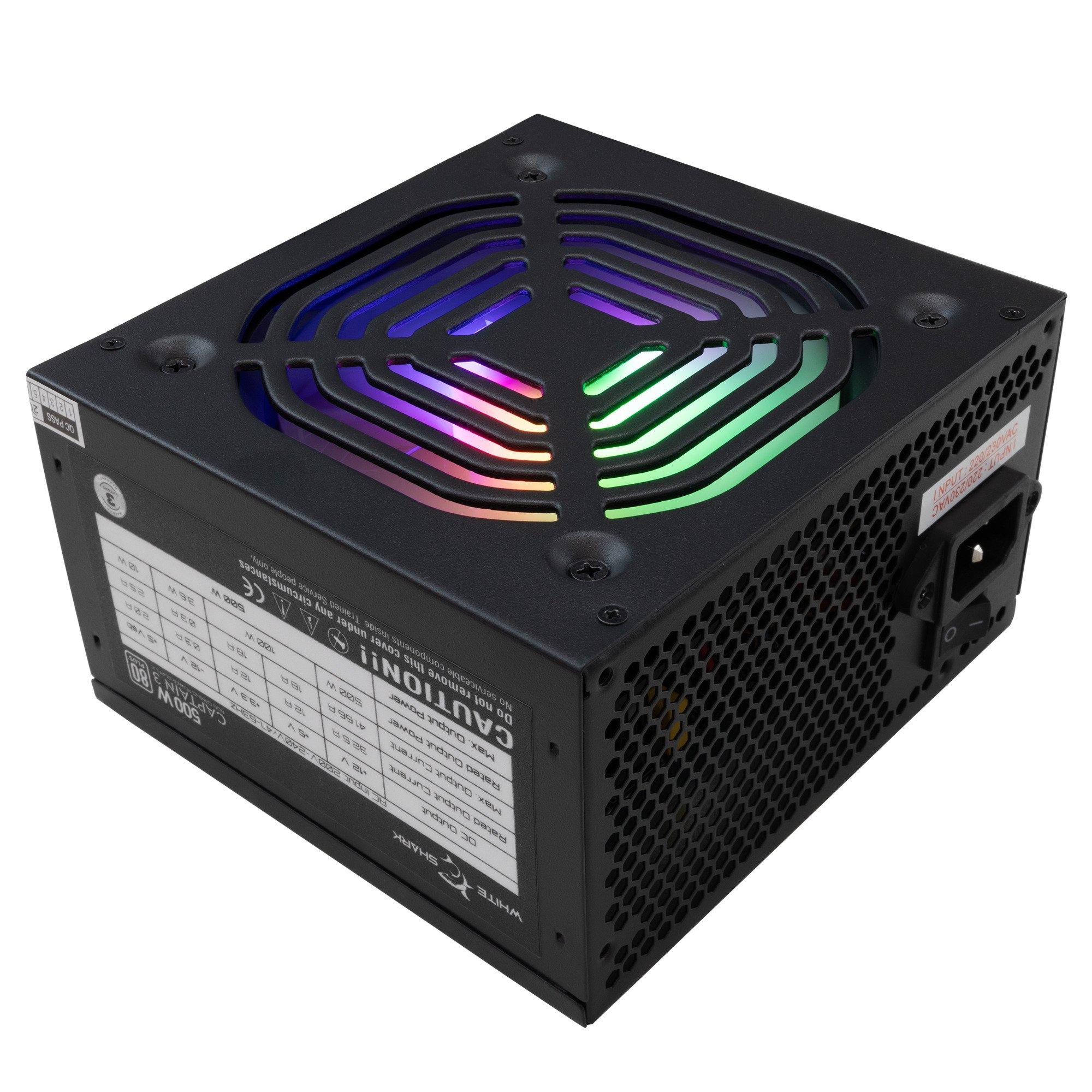 Black - White Shark - Captain-3 PC Power Supply - 1