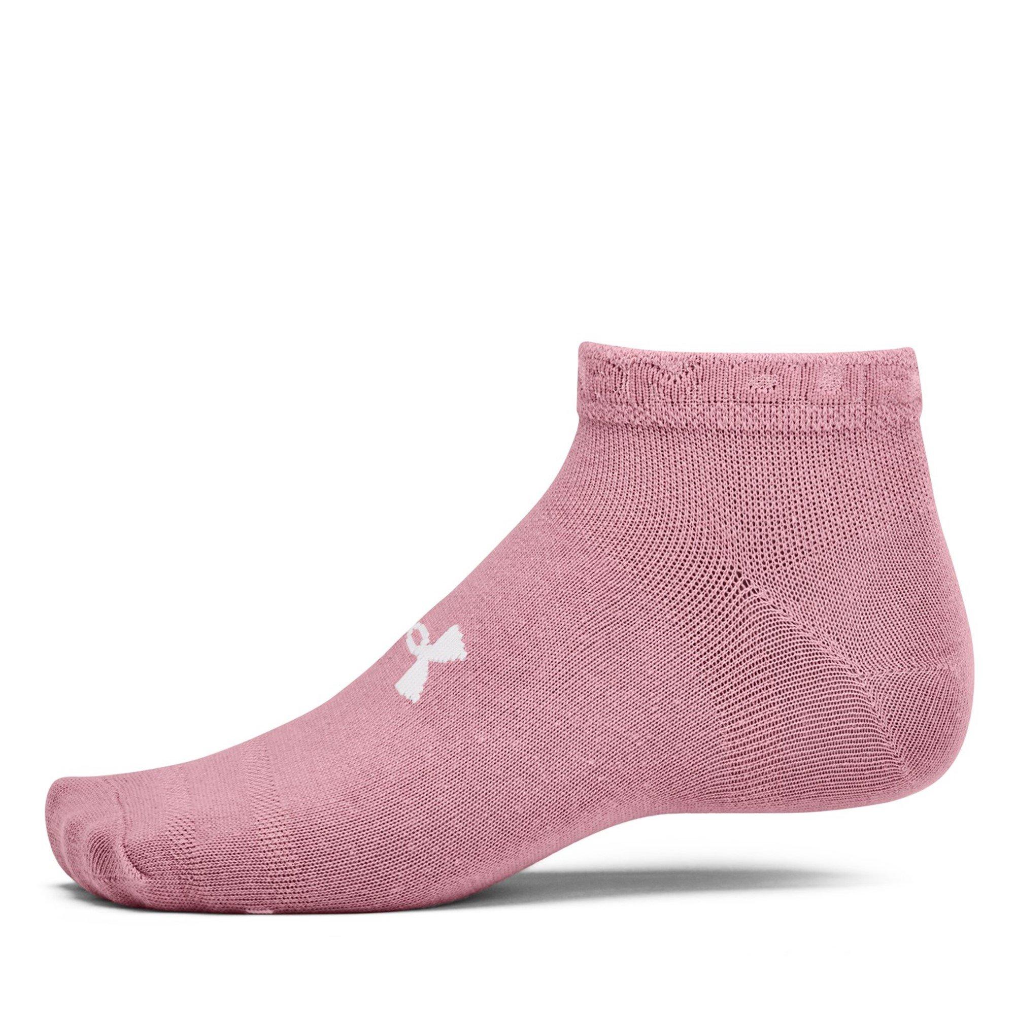 Pink - Under Armour - Adults Essential Low Trainers Socks - 3