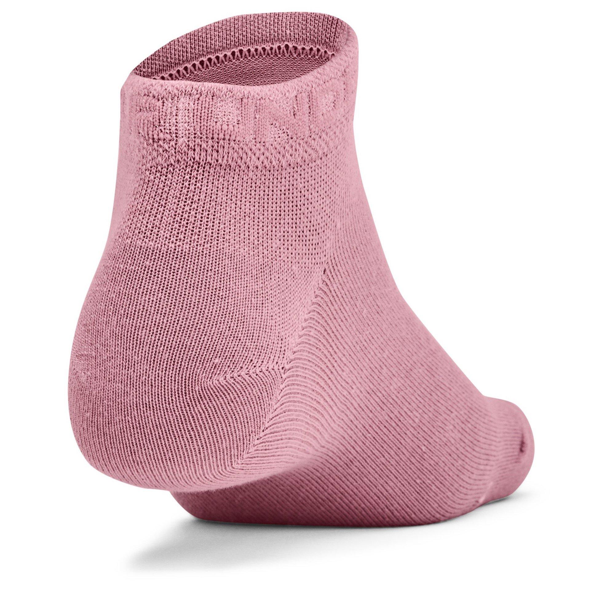Pink - Under Armour - Adults Essential Low Trainers Socks - 4
