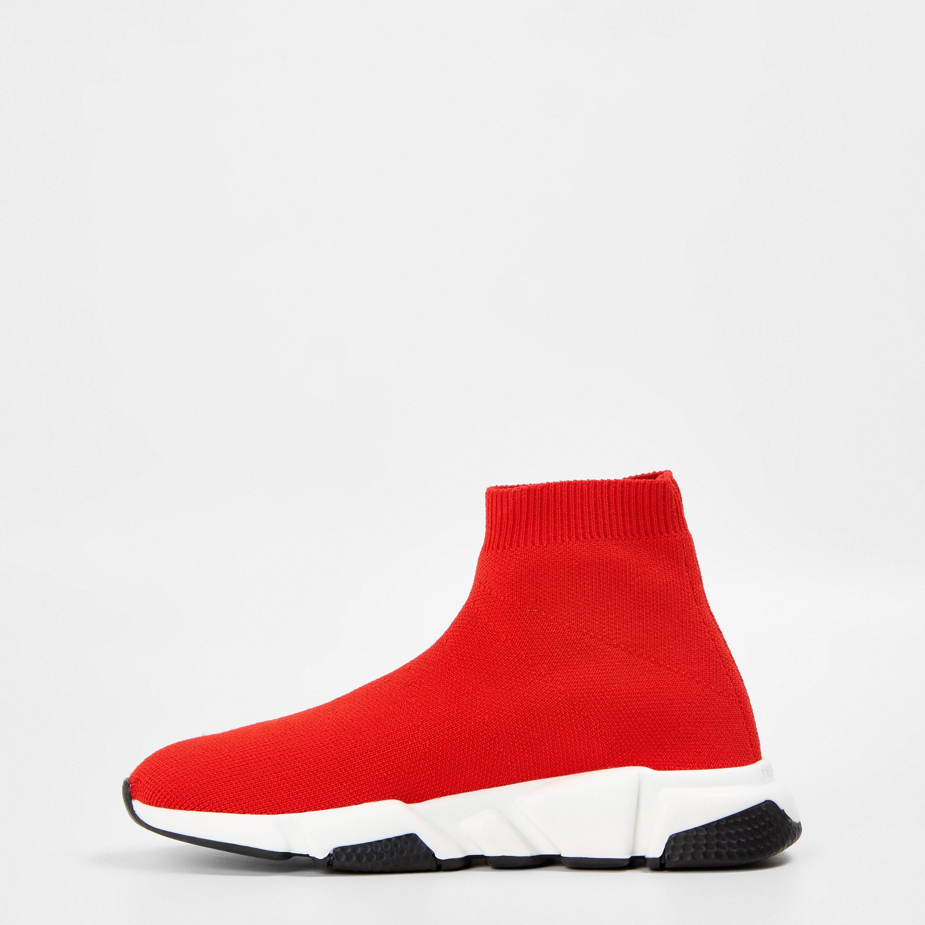 Red/White/Black - Balenciaga - Unisex Kids Sock Trainers - 2