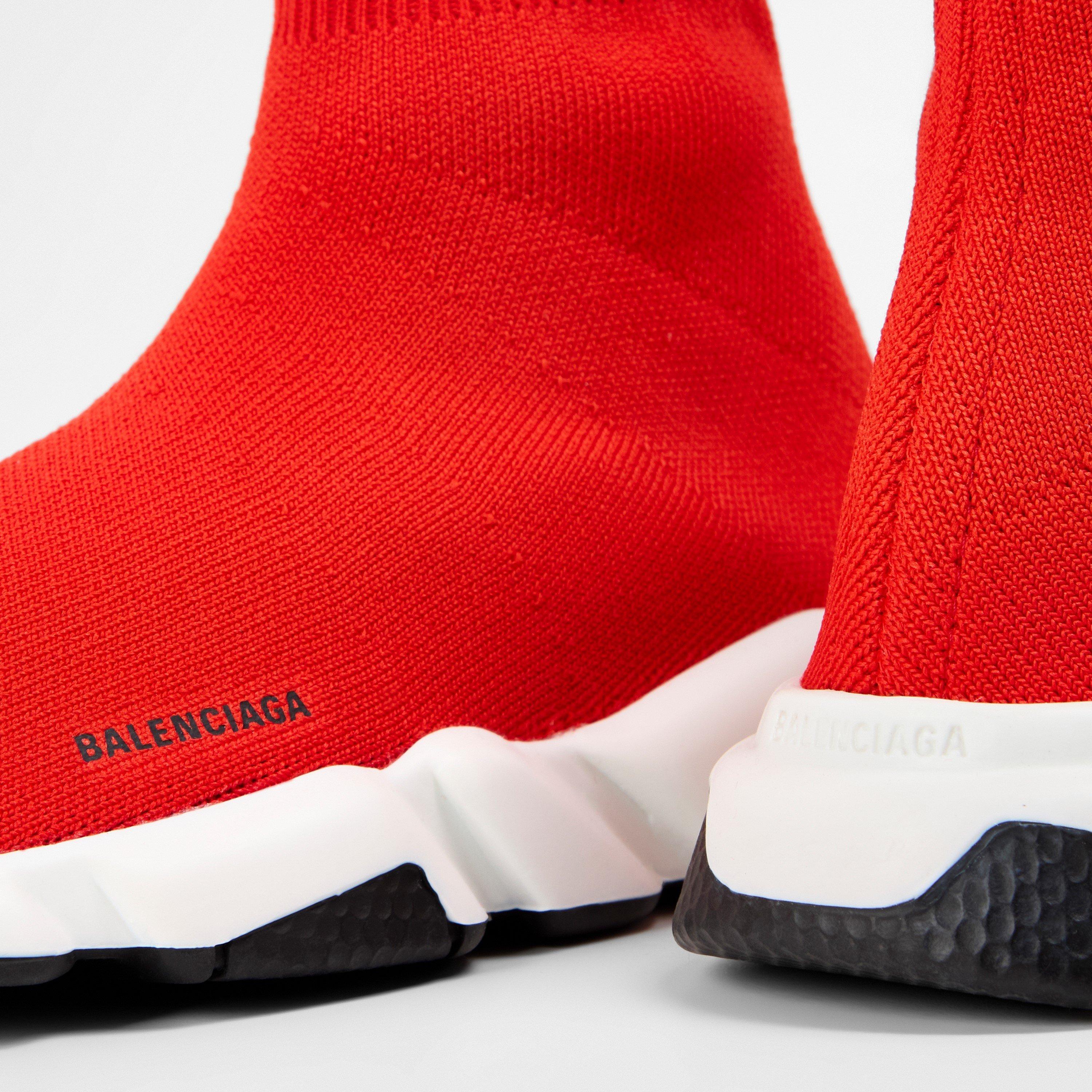 Red/White/Black - Balenciaga - Unisex Kids Sock Trainers - 3