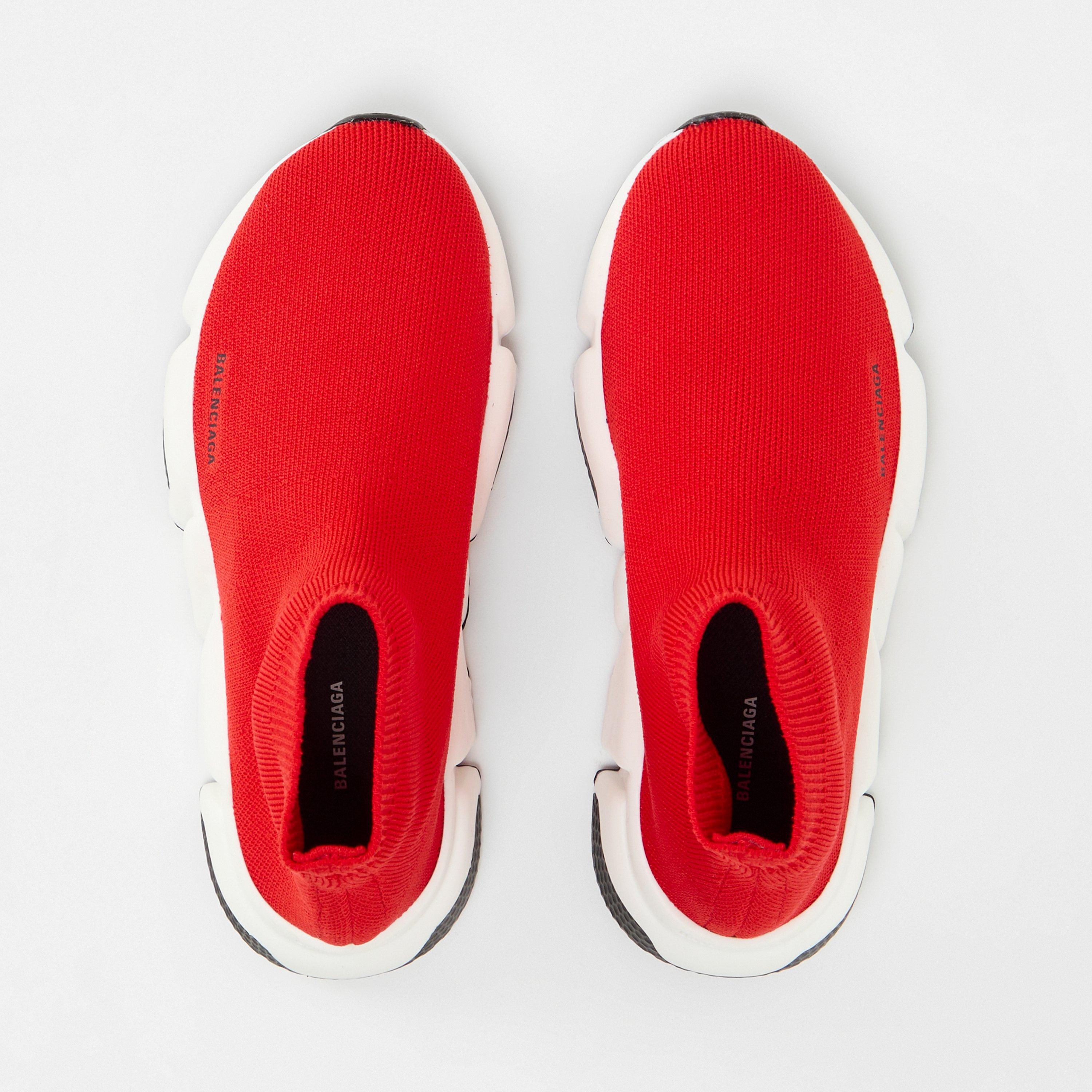 Red/White/Black - Balenciaga - Unisex Kids Sock Trainers - 4