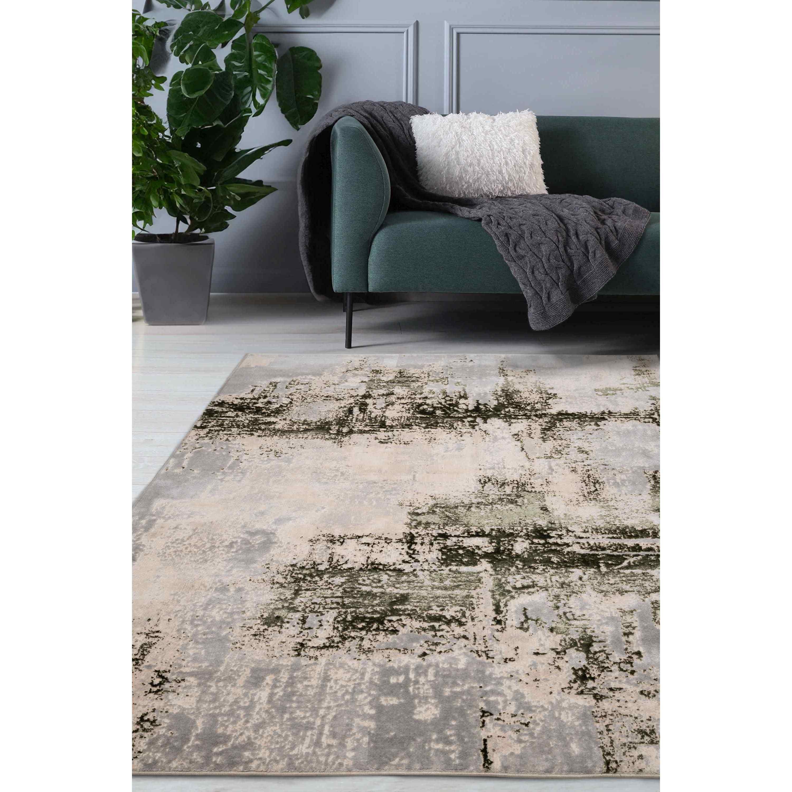 Green - Homemaker - Dusk Green Marble Rug - 1