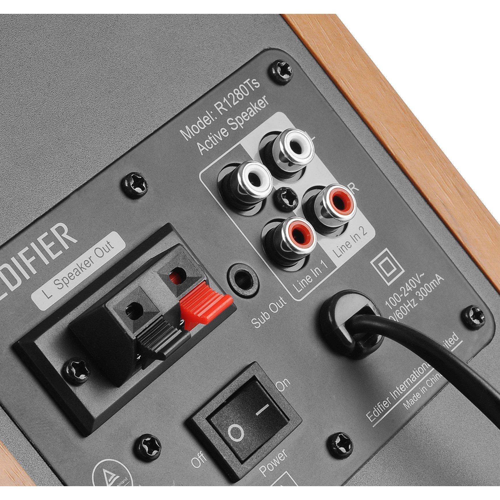 Brown - Edifier - Edifier R1280TS Active Bookshelf Speakers Brown - 5