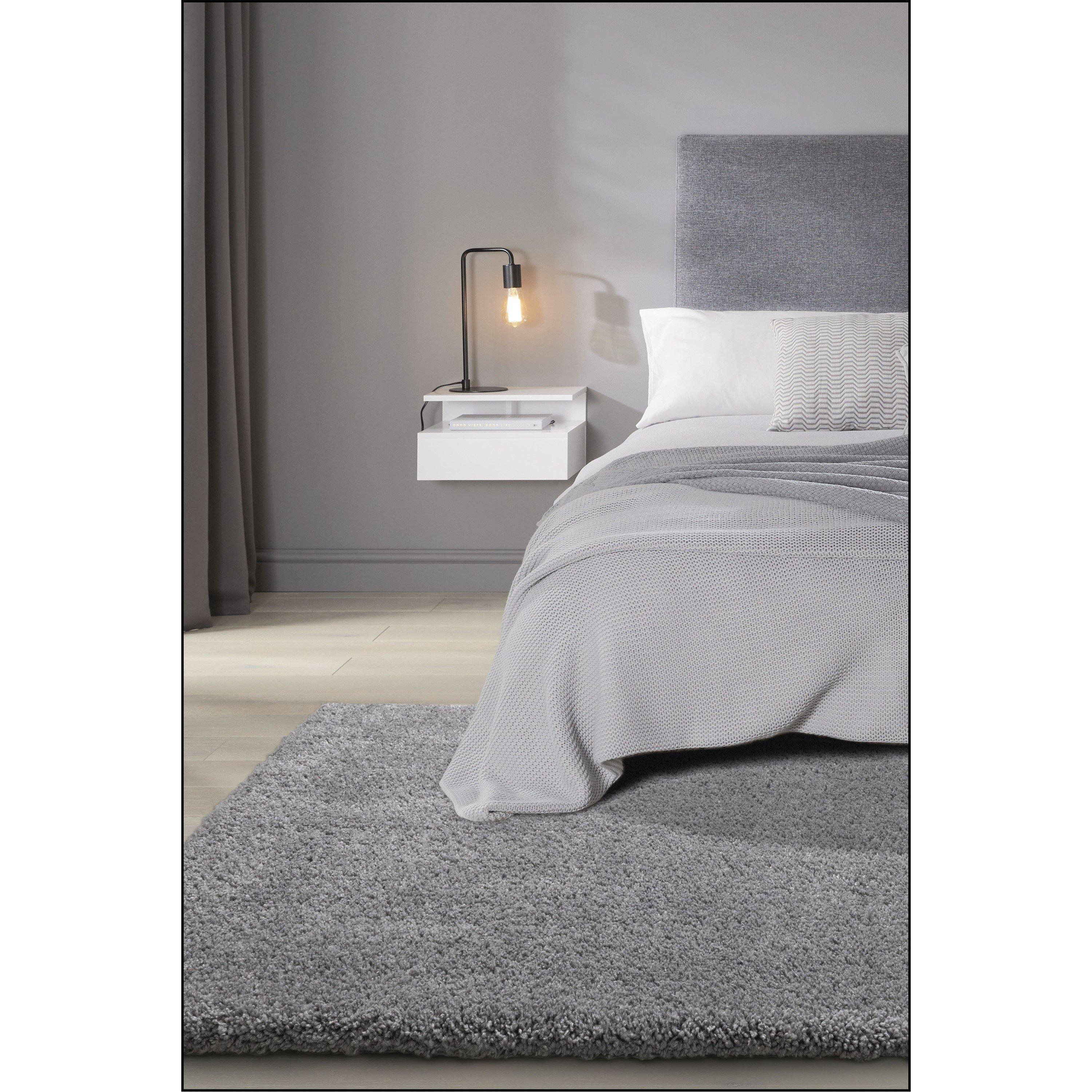 Grey - Homemaker - Luxury Shaggy Grey Rug - 2