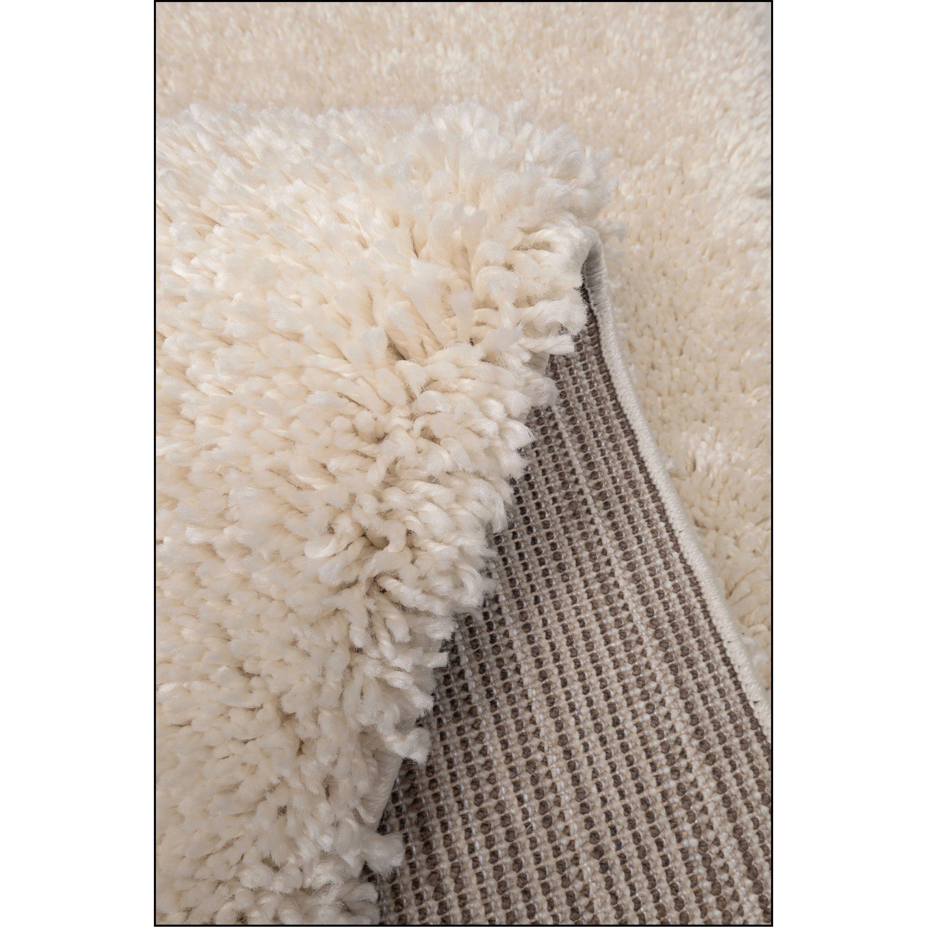 Ivory - Homemaker - Luxury Shaggy Ivory Rug - 5