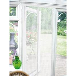 Country Club Magnetic Door Curtains - Insect Guard - White