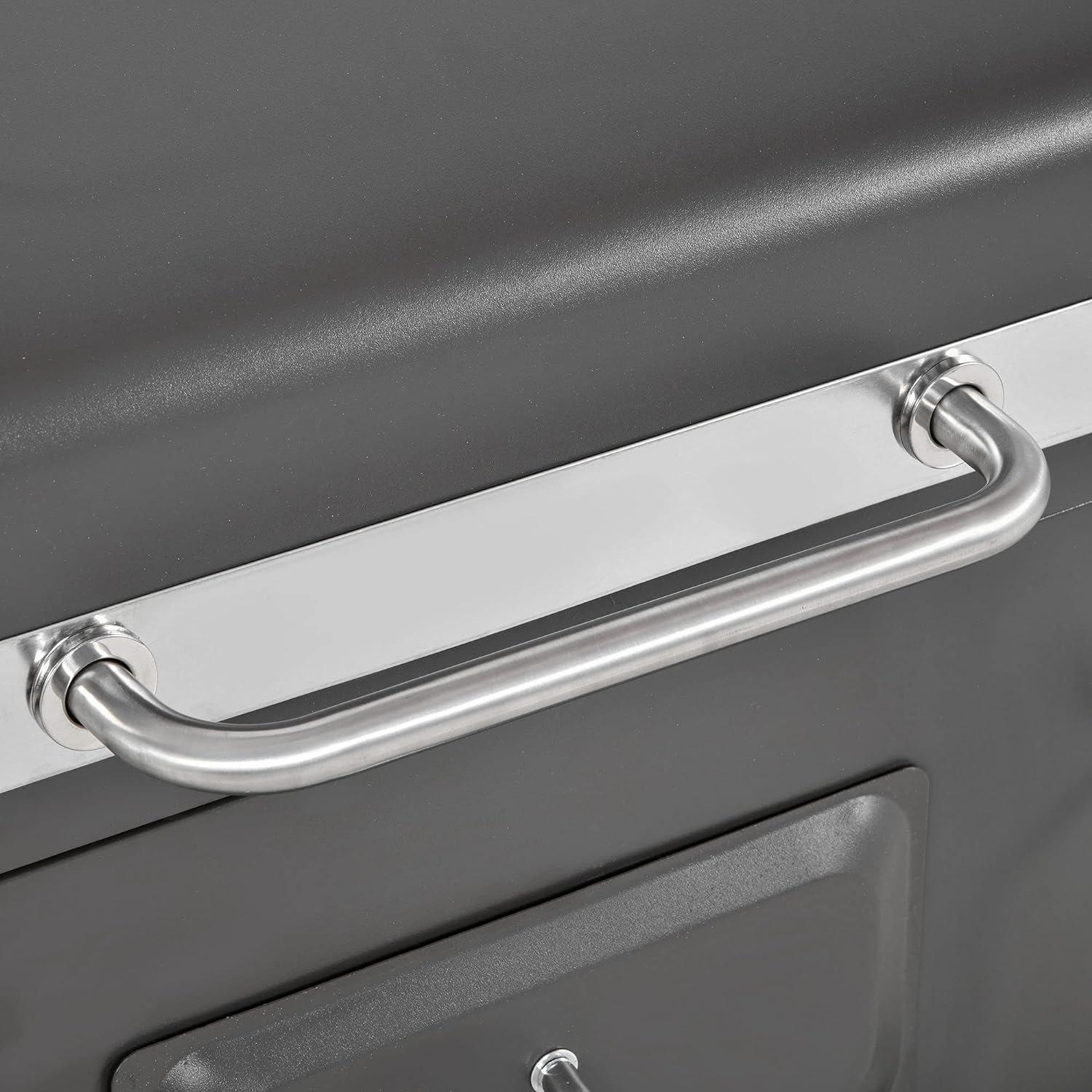 Black - Outsunny - Outsunny Adjustable Charcoal BBQ With Trolly - 9