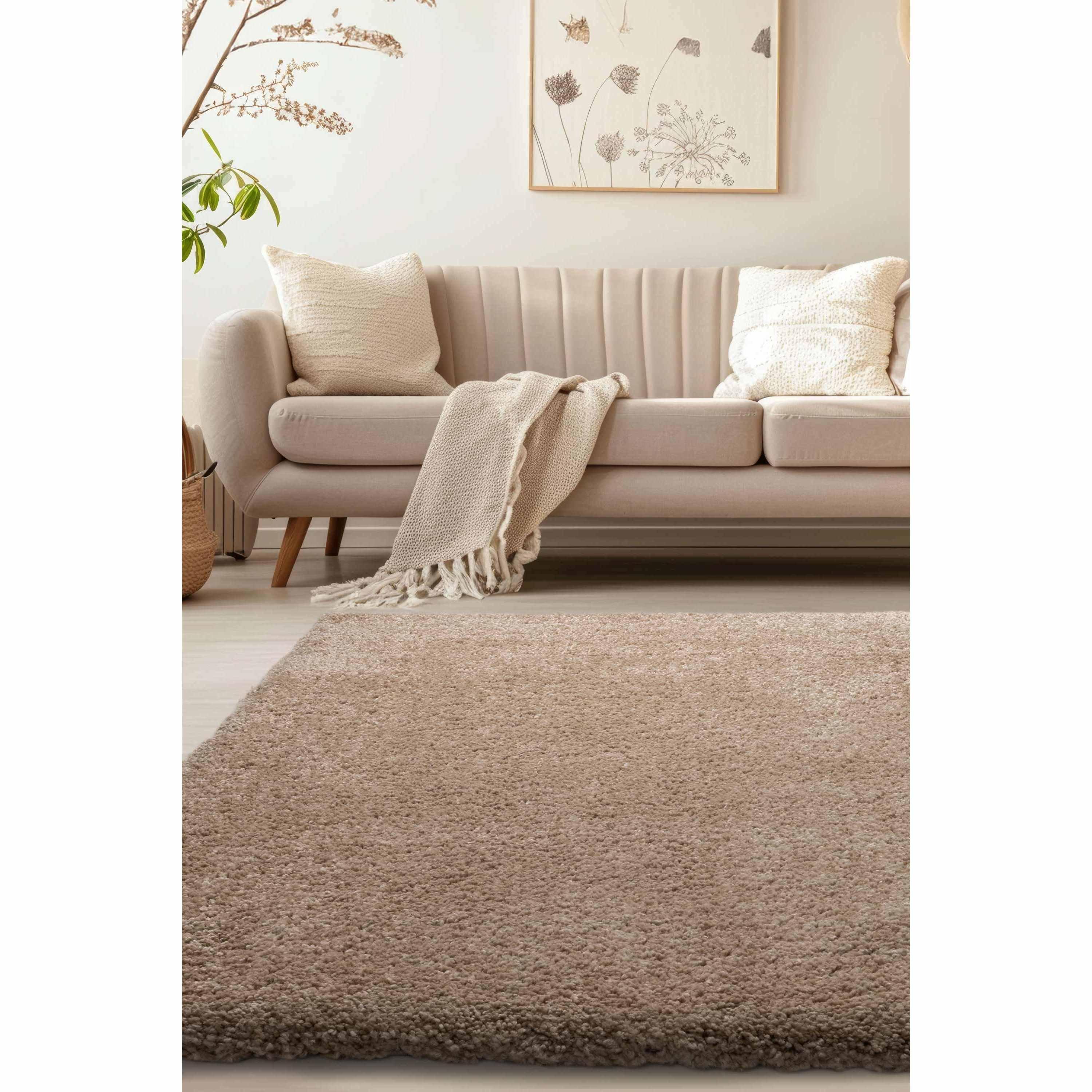 Homemaker  Luxury Shaggy Rug Natural - 160x230cm