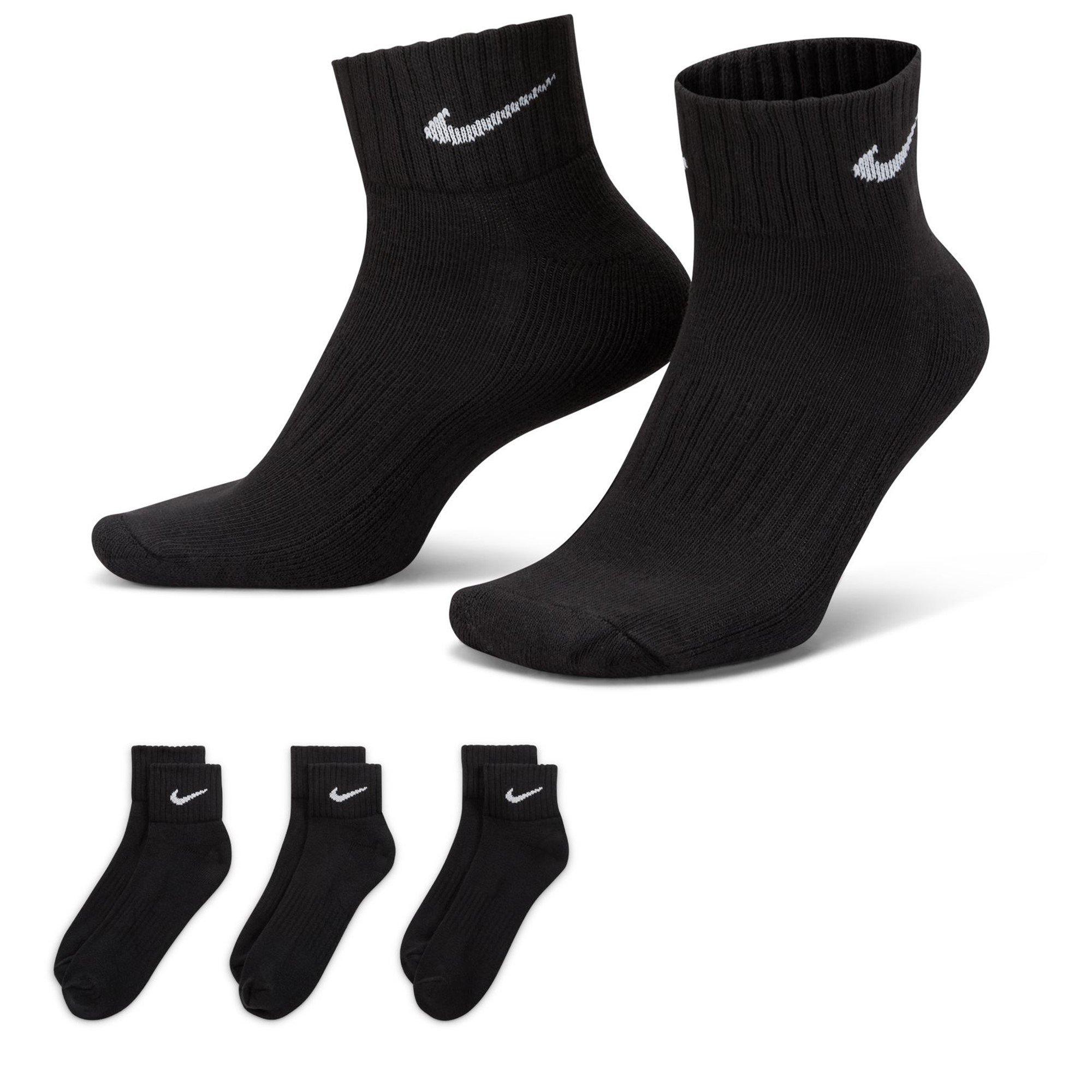 Black/White - Nike - Cushioned Ankle Socks (3 Pairs) - 1