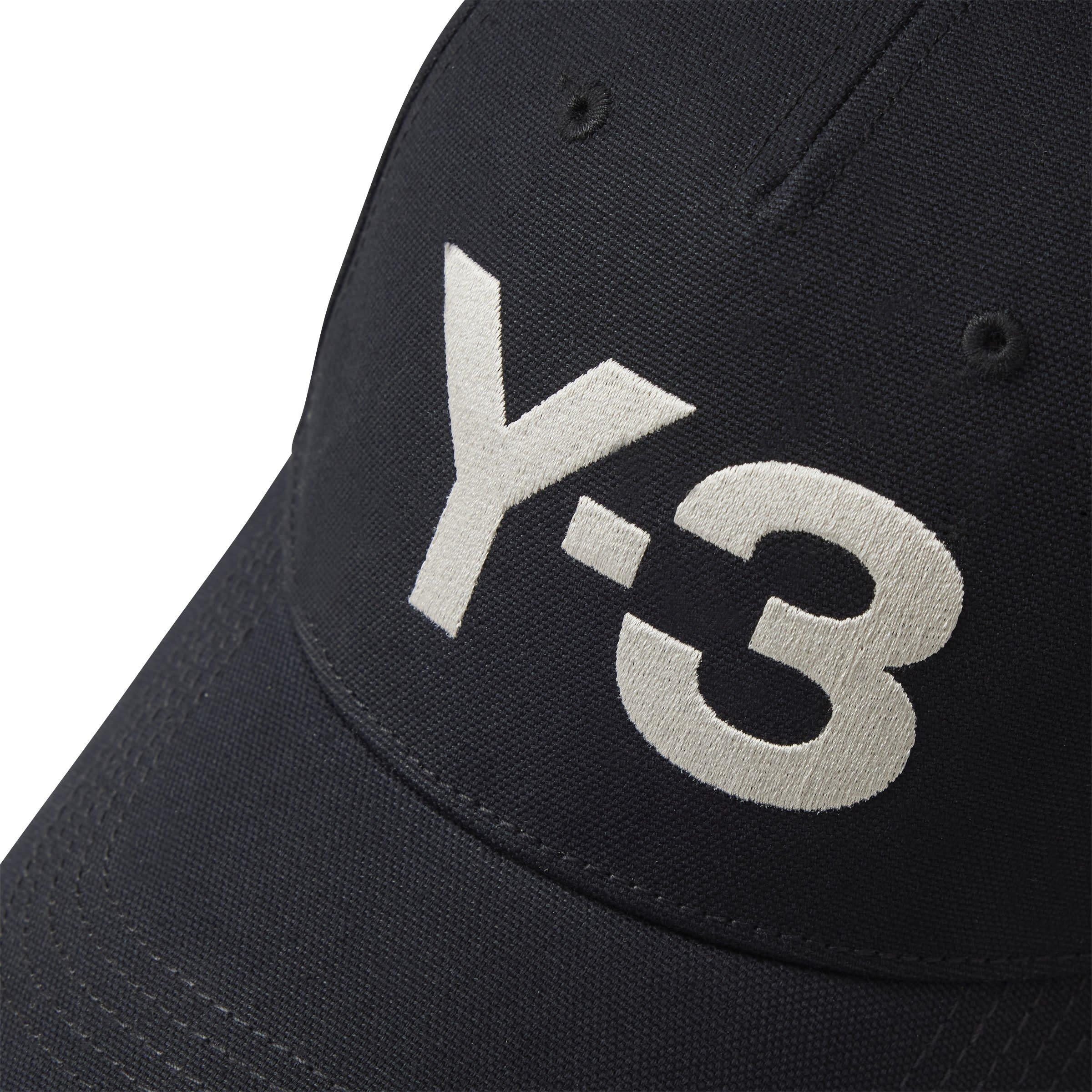 Black/White - Y3 - Men's Logo Baseball Cap - 3