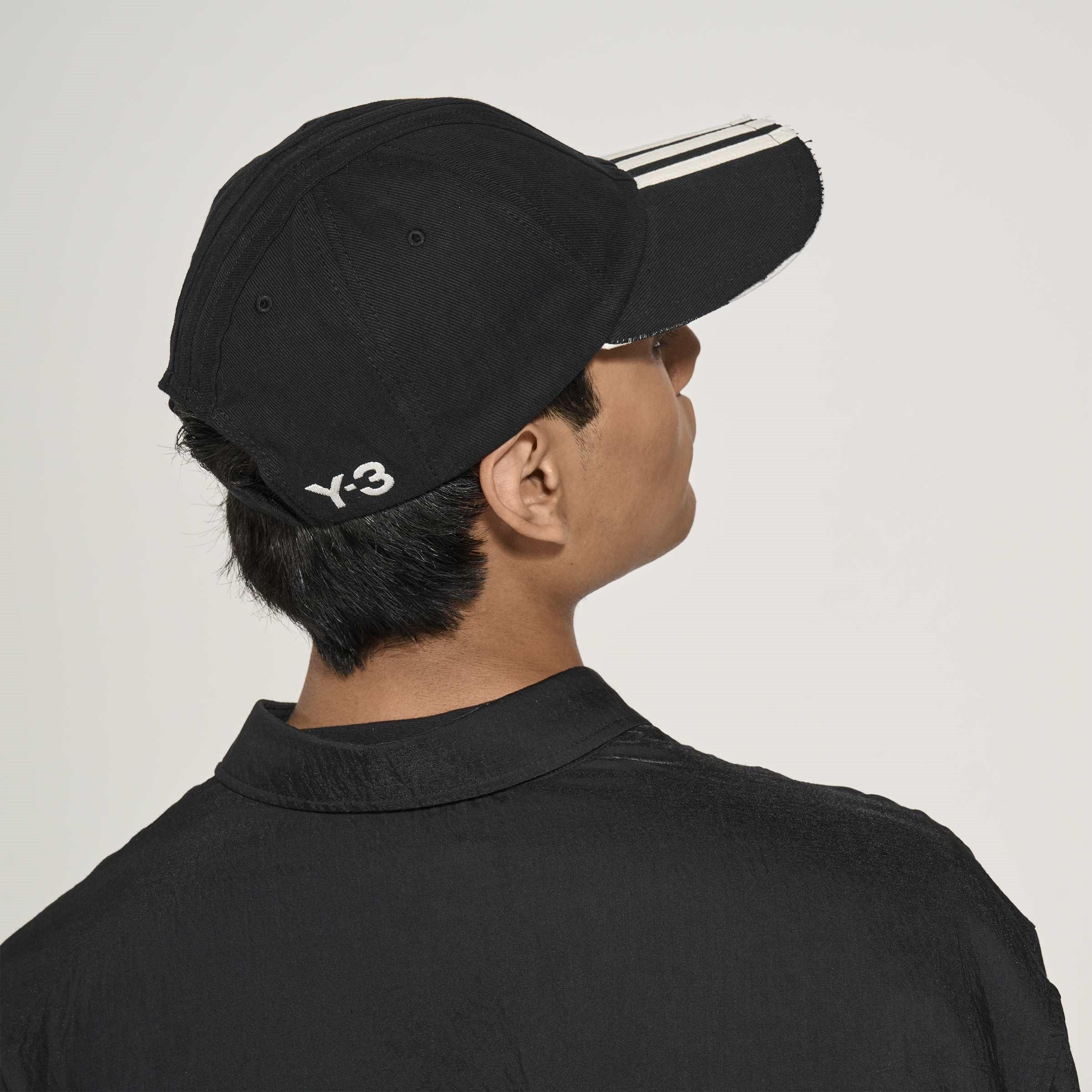 Black/White - Y3 - Y3 Stripes Cap Sn61 - 4