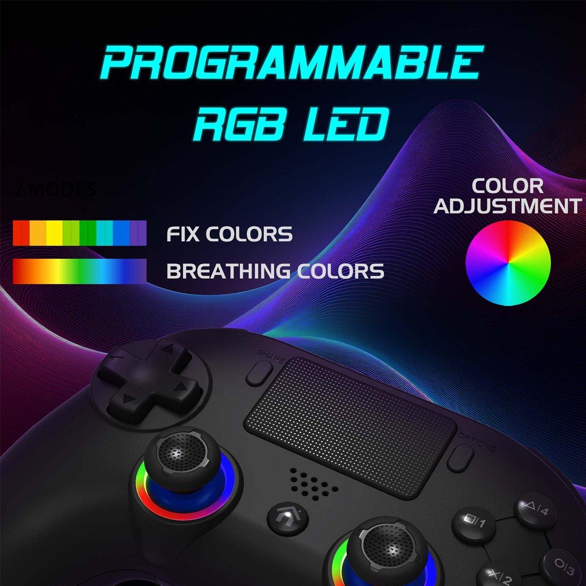 Black - Subsonic - Subsonic Wireless LED Controller for PS5 and PC - 6