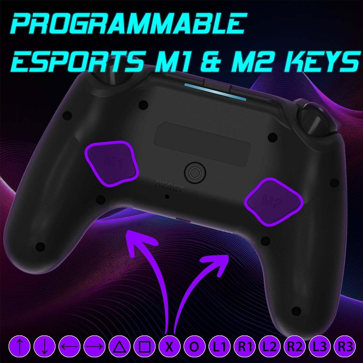 Black - Subsonic - Subsonic Wireless LED Controller for PS5 and PC - 7