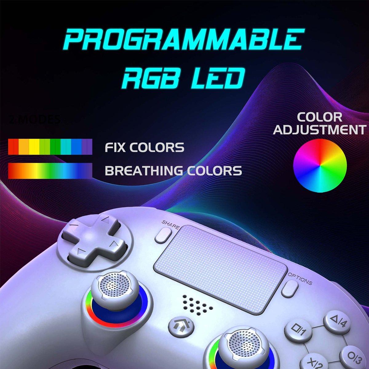White - Subsonic - Subsonic Wireless LED Controller for PS5 and PC - 5