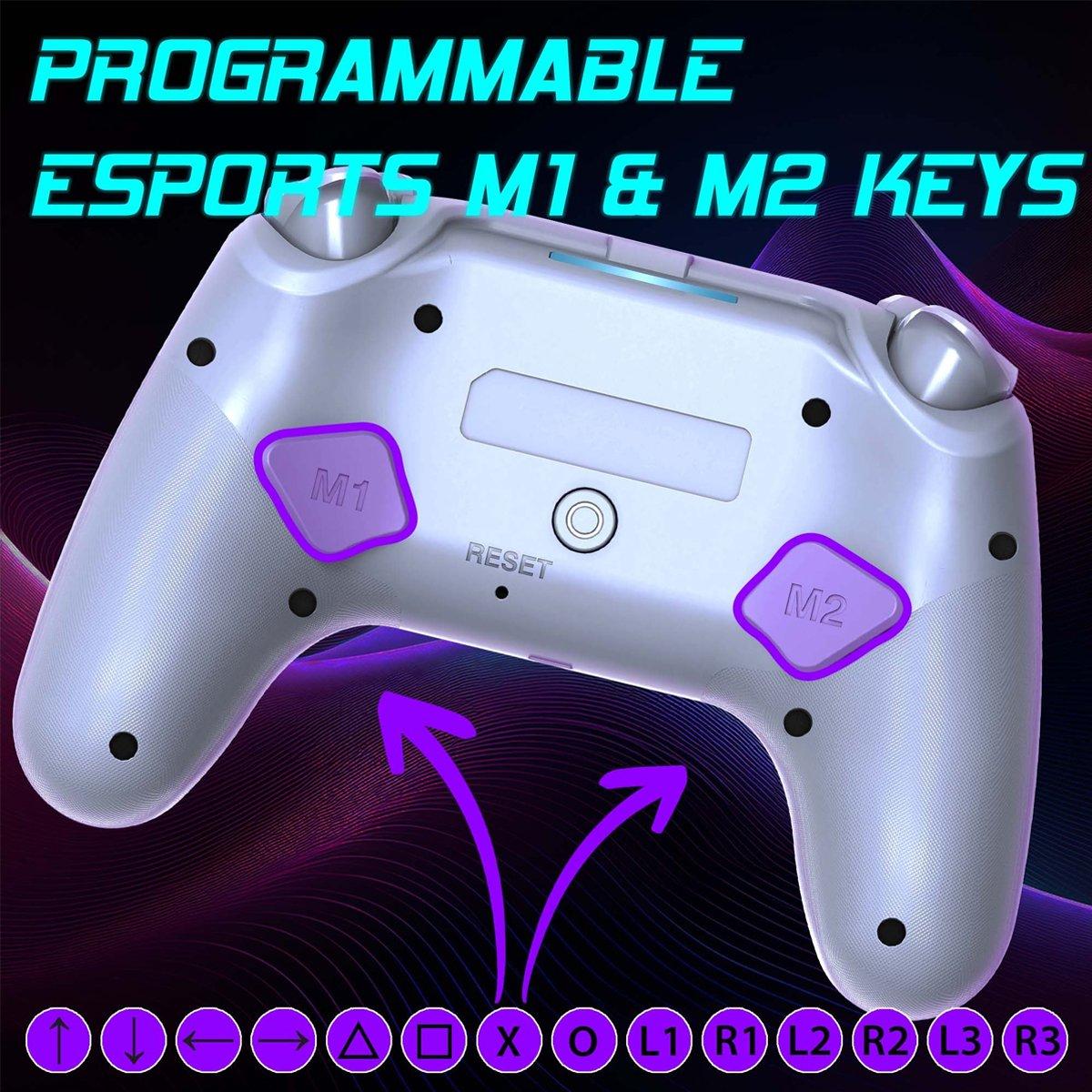 White - Subsonic - Subsonic Wireless LED Controller for PS5 and PC - 6