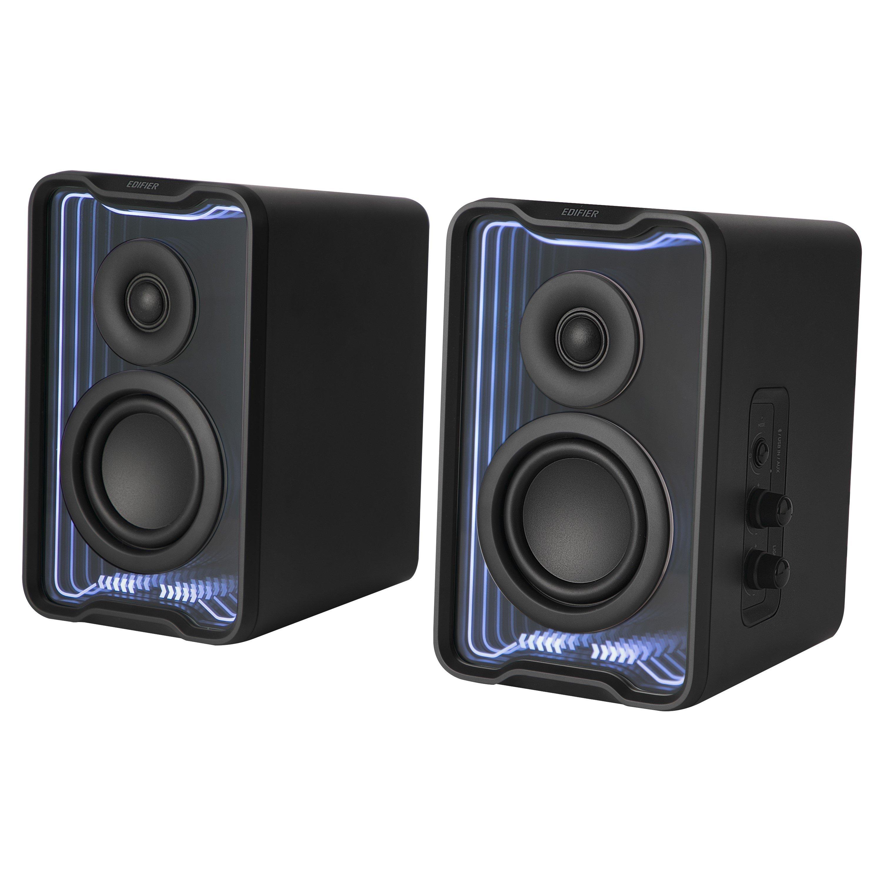Black - Edifier - QR30 2.0 Active Desktop Bluetooth Speaker - Black - 1