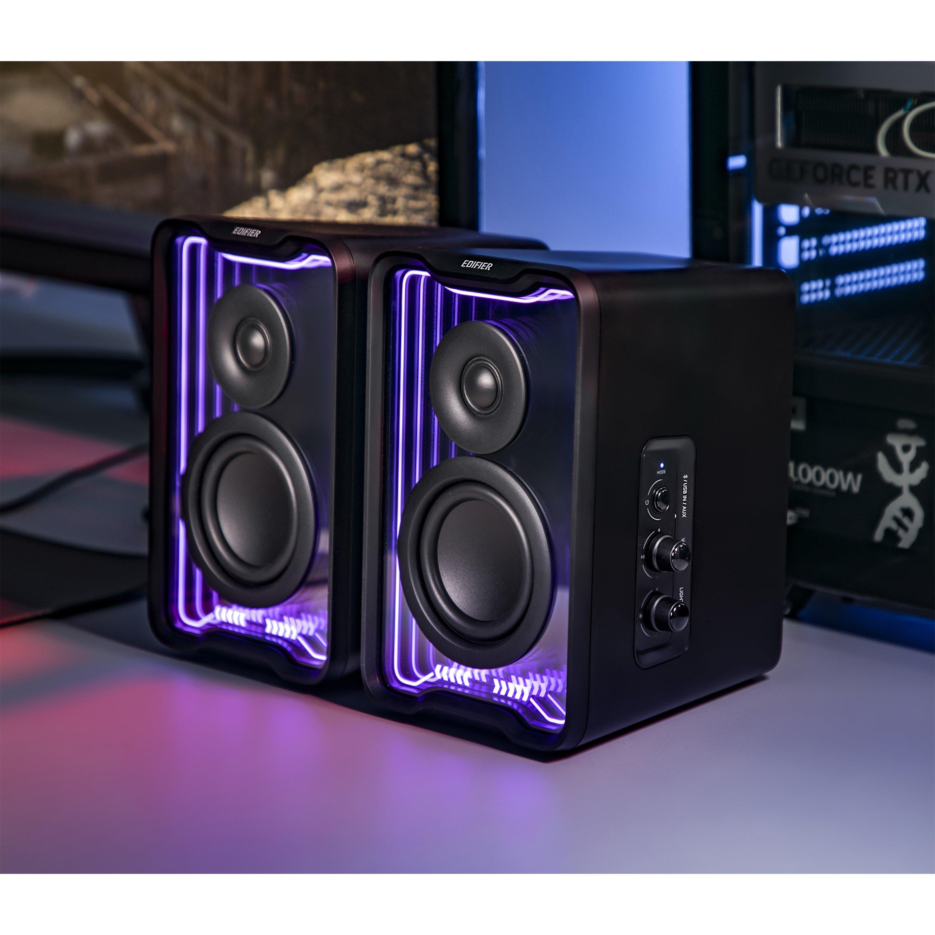 Black - Edifier - QR30 2.0 Active Desktop Bluetooth Speaker - Black - 5