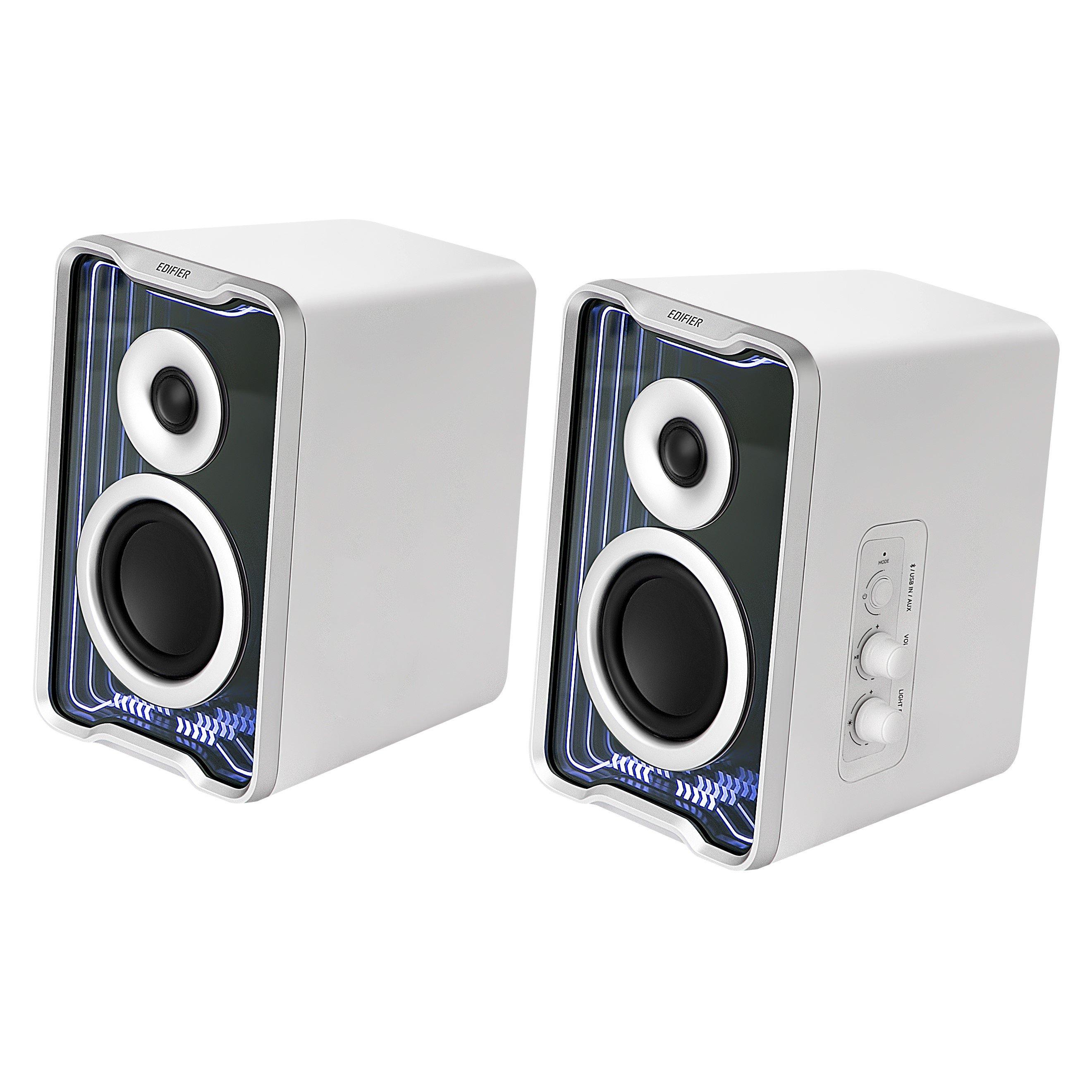 White - Edifier - QR30 2.0 Active Desktop Bluetooth Speaker - White - 1