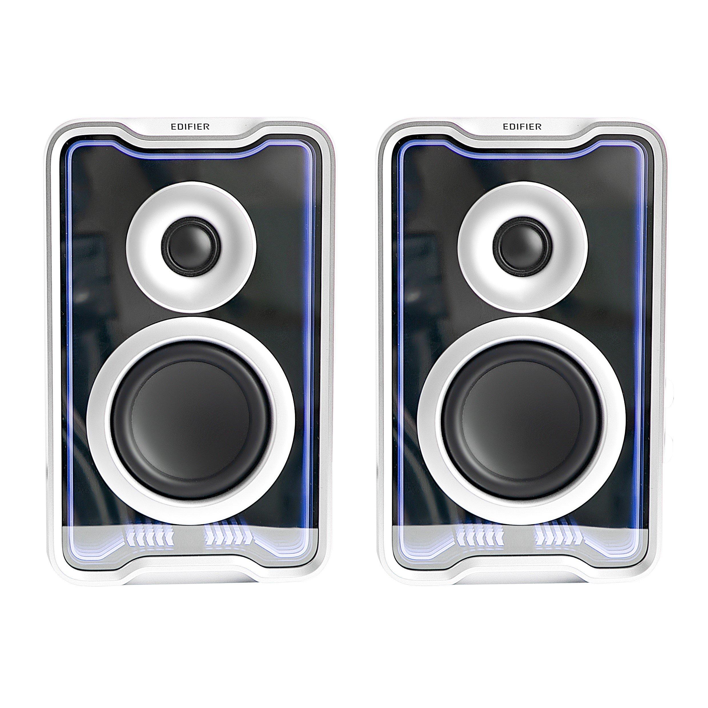 White - Edifier - QR30 2.0 Active Desktop Bluetooth Speaker - White - 3