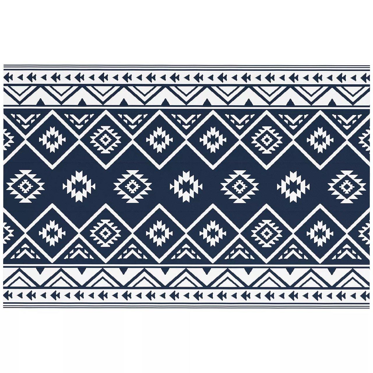 Blue - Outsunny - Plastic Straw Reversible RV Outdoor Rug 1.8 * 2.7m - 11