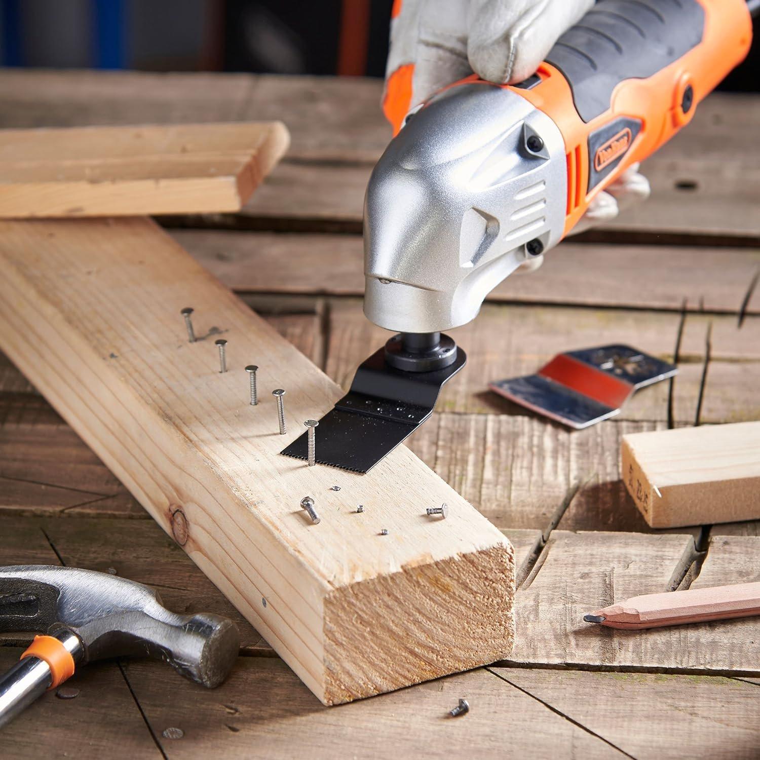 Orange - VonHaus - VonHaus 280W Oscillating Multitool - Corded - 4