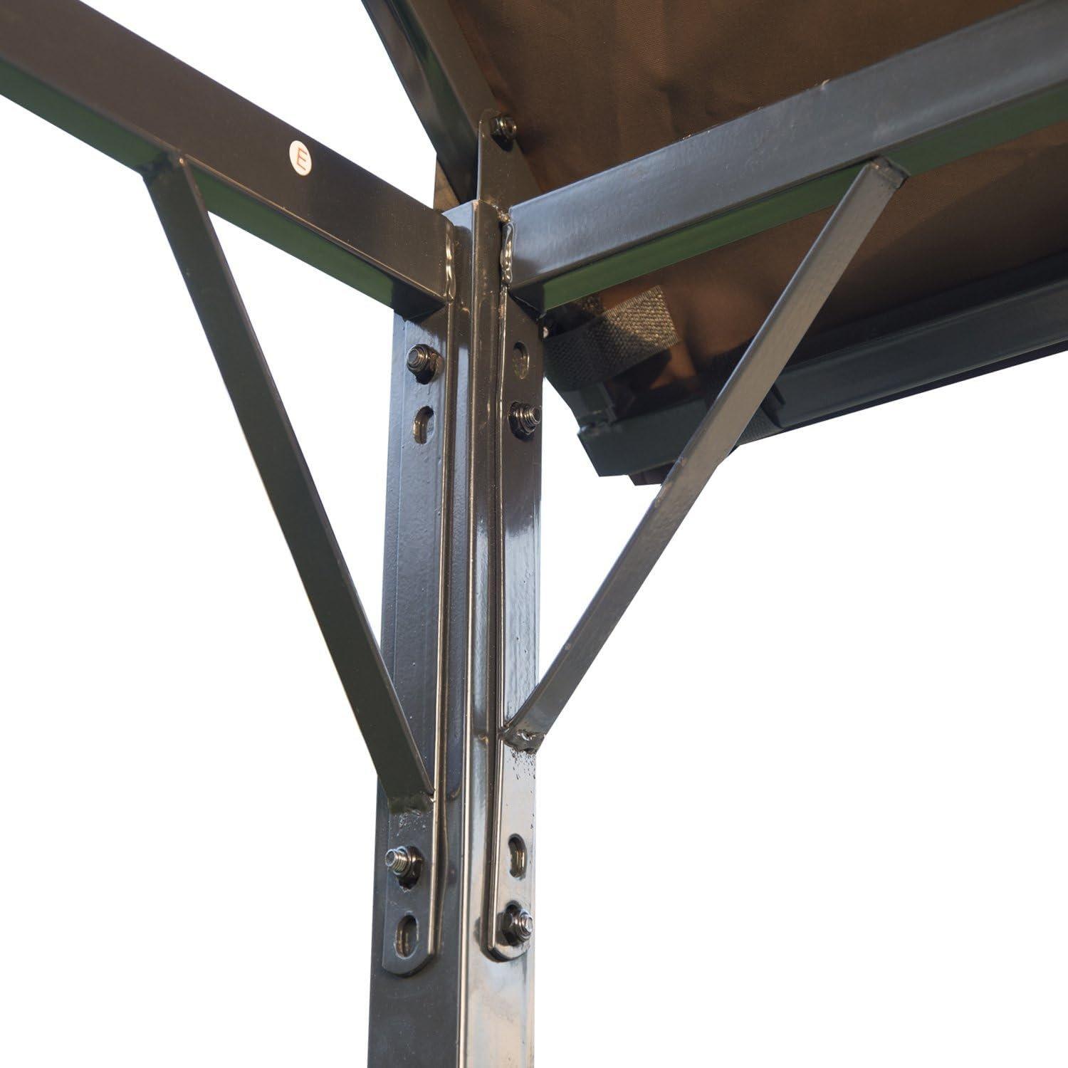 Black - Outsunny - Outsunny Metal BBQ Gazebo - 7